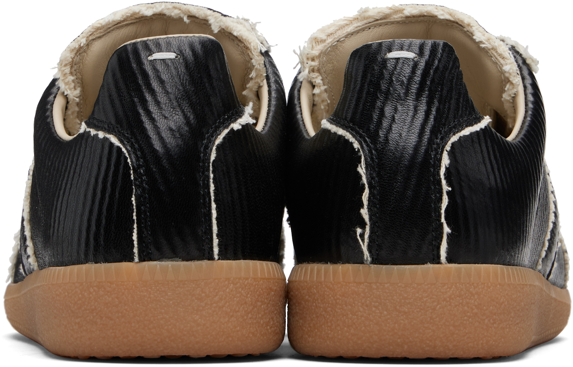 Maison Margiela: Black Replica Sneakers | SSENSE