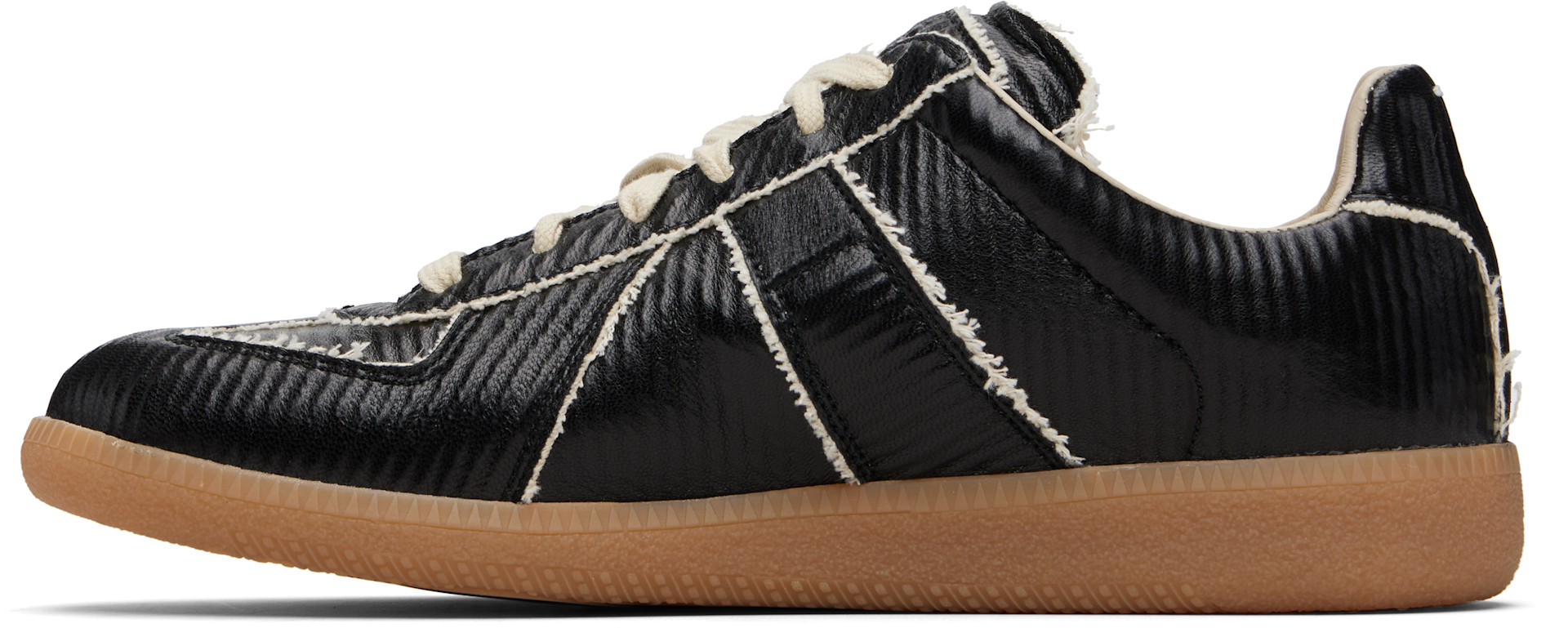 Maison Margiela: Black Replica Sneakers | SSENSE