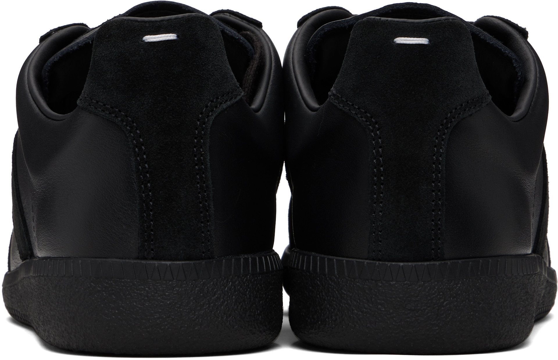 Maison Margiela: Black Replica Sneakers | SSENSE Denmark