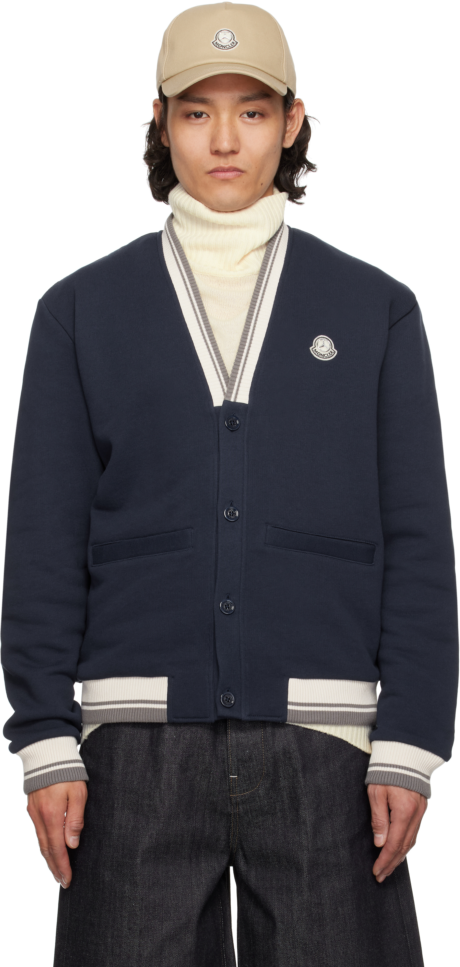 Moncler Genius: Mercedes-Benz by NIGO Navy Sweatshirt Cardigan Moncler Genius: Mercedes-Benz by NIGO Navy Sweatshirt Cardigan