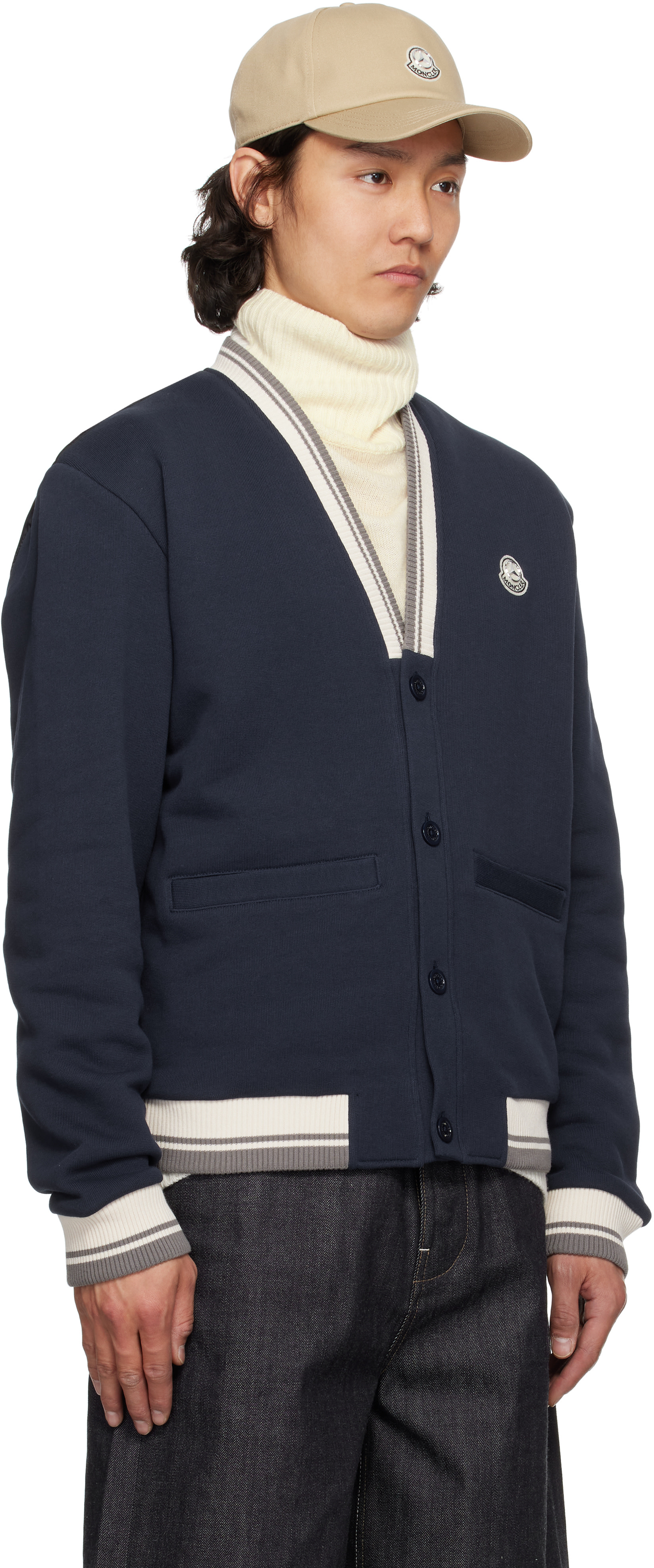 K*e様 MONCLER x FRGMT CARDIGAN Sサイズ Moncler Genius: Mercedes-Benz by NIGO Navy Sweatshirt Cardigan