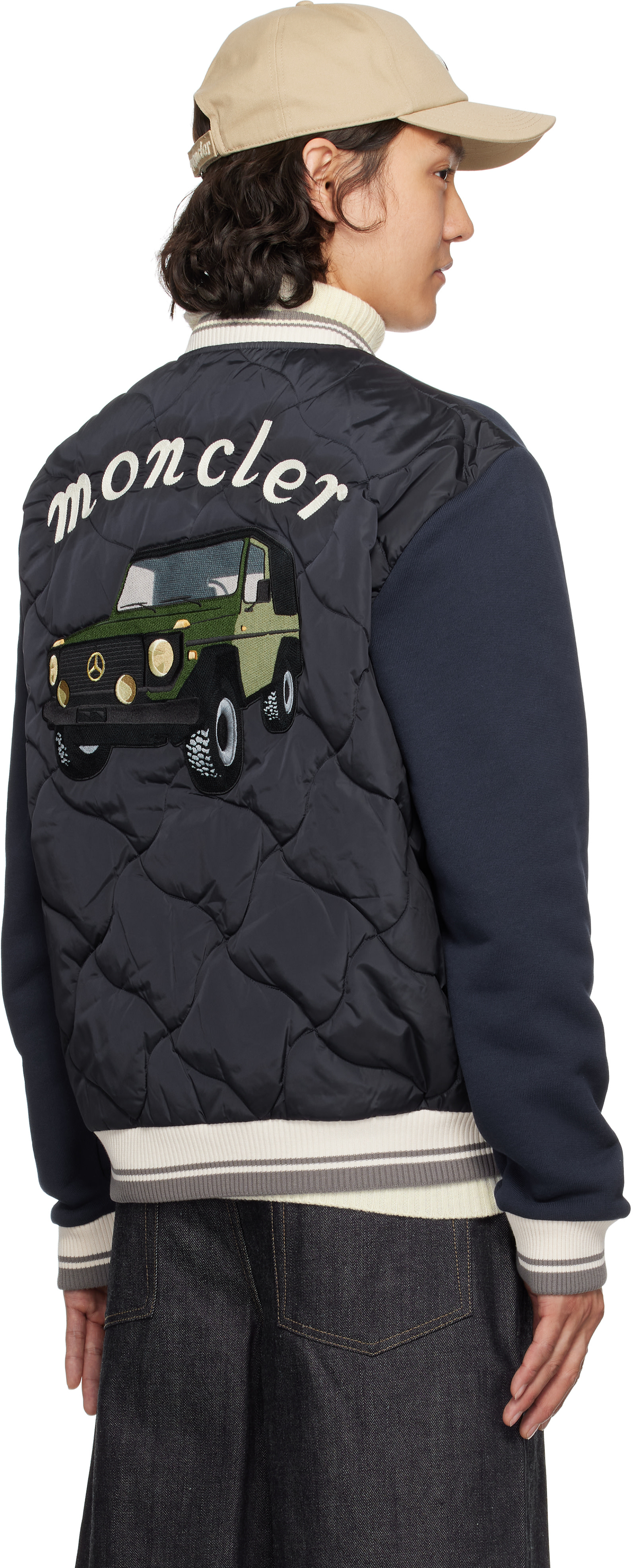 K*e様 MONCLER x FRGMT CARDIGAN Sサイズ Moncler Genius: Mercedes-Benz by NIGO Navy Sweatshirt Cardigan
