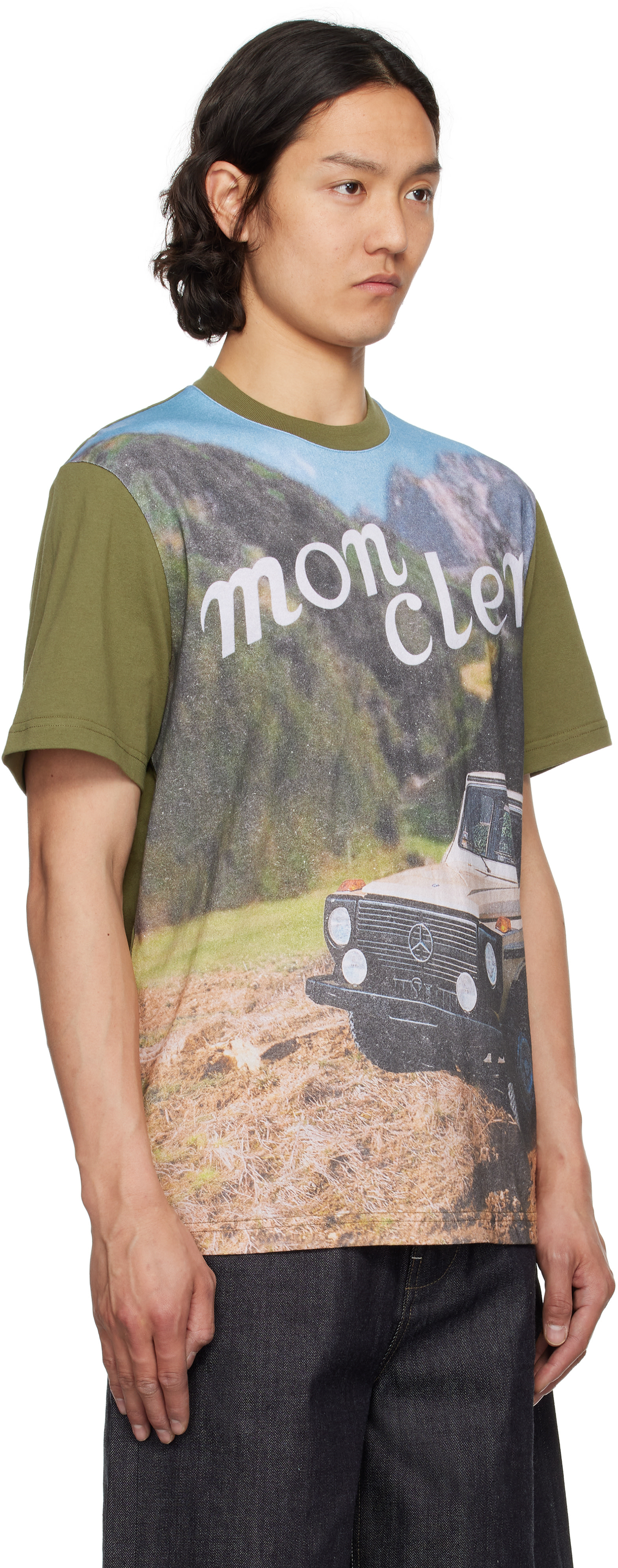 Moncler Genius: Mercedes-Benz by NIGO カーキ 半袖Tシャツ | SSENSE 日本