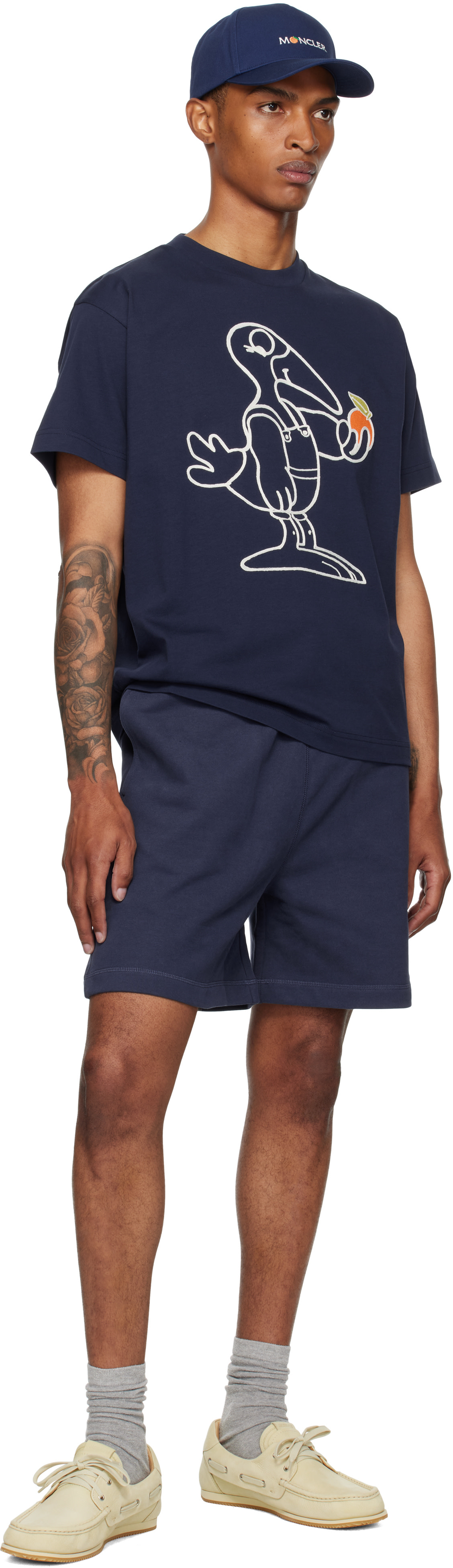 Moncler Genius: Moncler x Gilga Farm Navy Short Sleeve T-shirt Moncler Genius: Moncler x Gilga Farm Navy Short Sleeve T-shirt