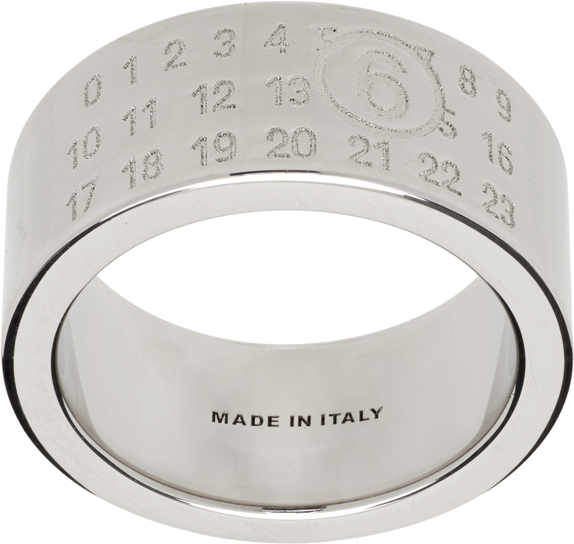MM6 Maison Margiela: Numeric Minimal Signature Ring | SSENSE Austria