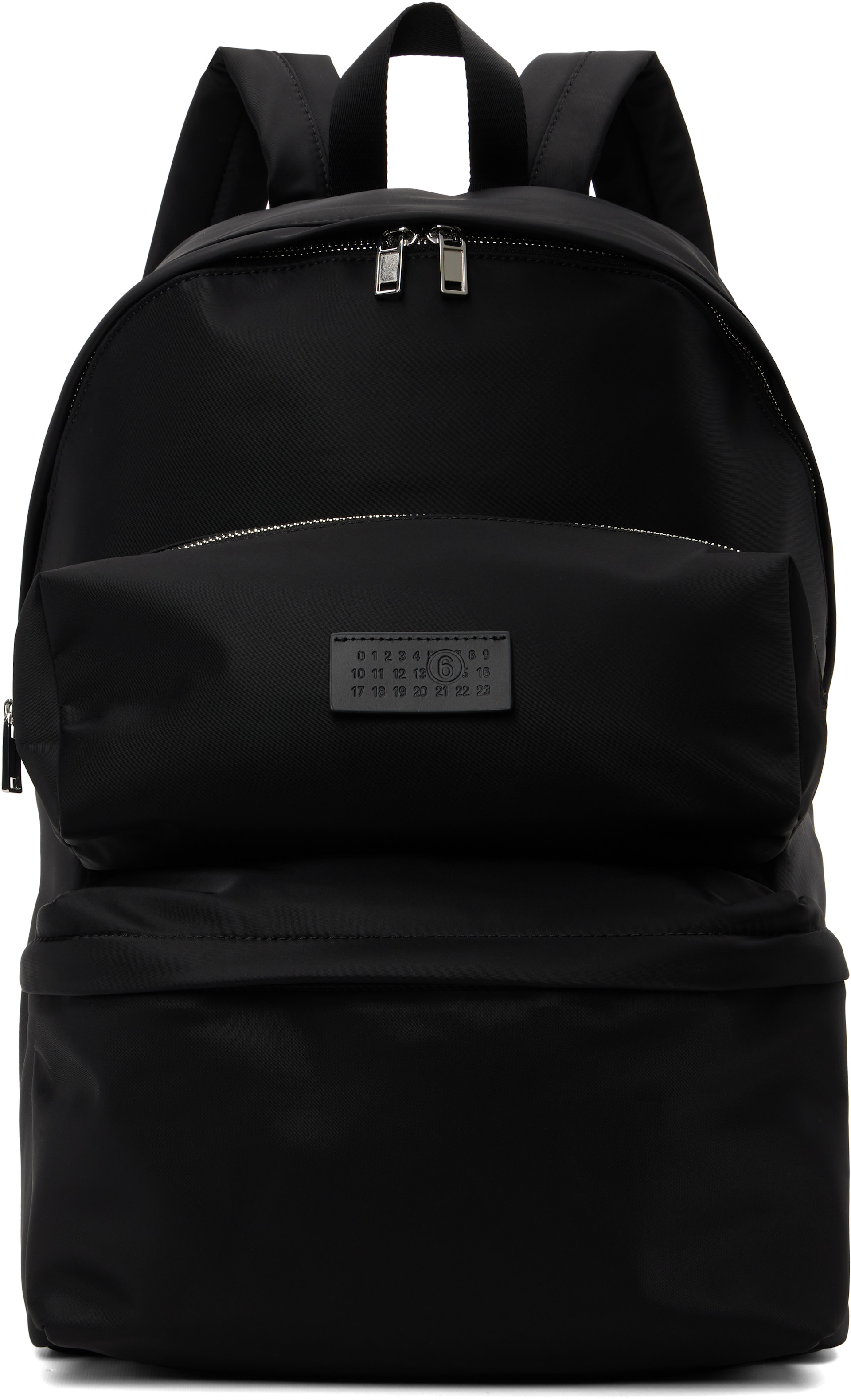 MM6 Maison Margiela: Black Numeric Backpack | SSENSE Switzerland
