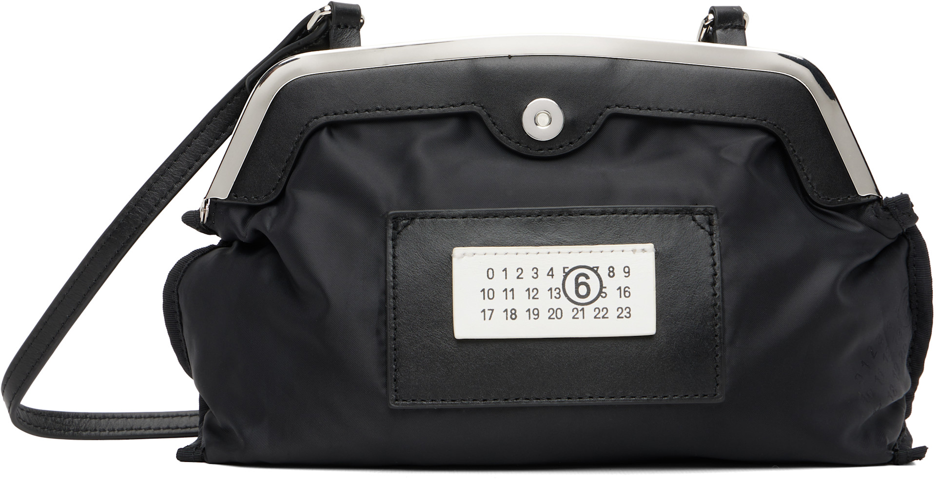 【美品】MM6 Maison Margiela ミニポシェット　ブラック MM6 Maison Margiela: ブラック ミニ Reverse ポシェット バッグ