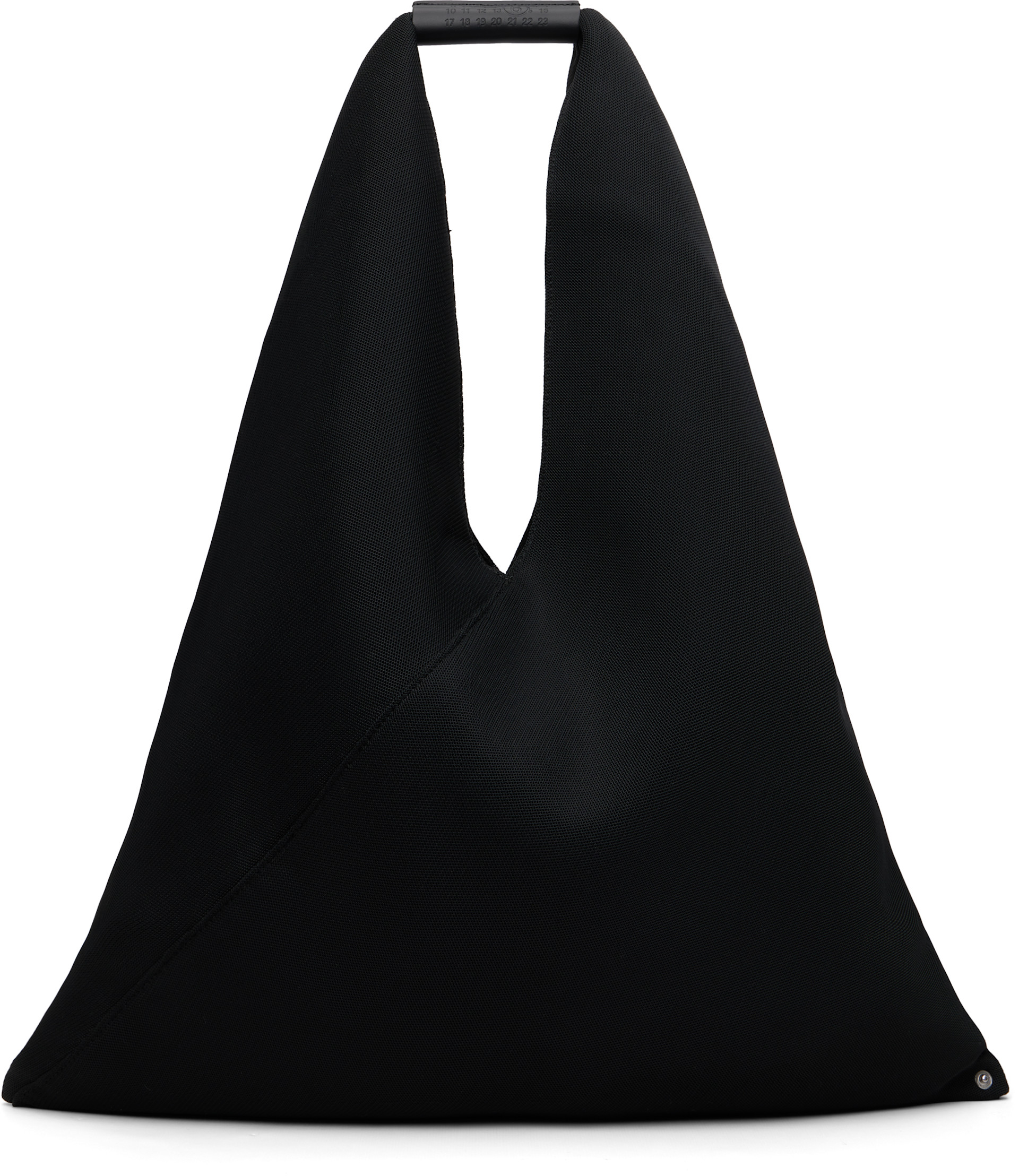 MM6 MAISON MARGIELA ブラック スモール トライアングルトート MM6 Maison Margiela: ブラック トライアングルトート | SSENSE 日本