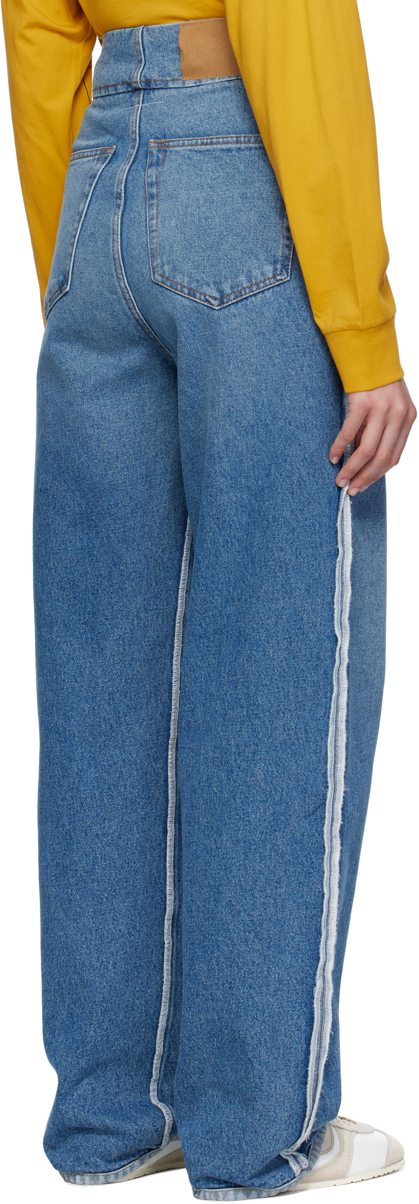 MM6 Maison Margiela - Jean bleu à bords bruts