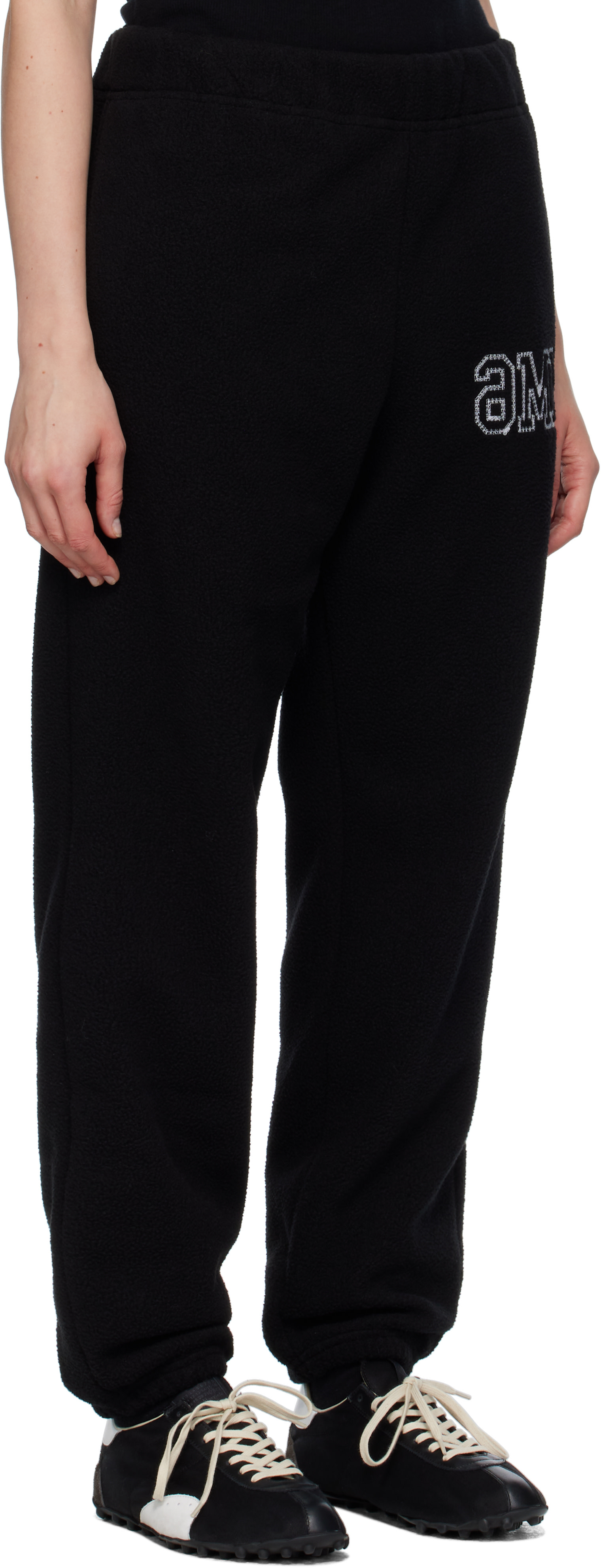 MM6 Maison Margiela: Black Fleece Sweatpants | SSENSE