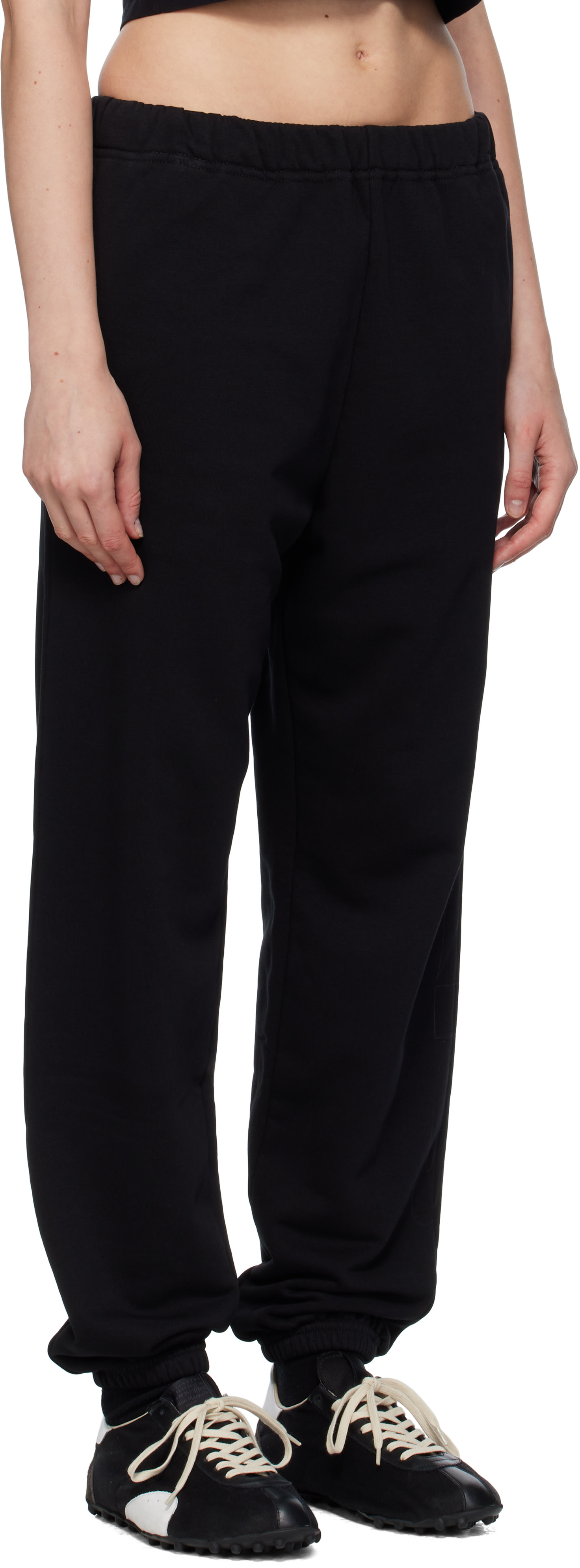 MM6 Maison Margiela: Black Logo Sweatpants | SSENSE