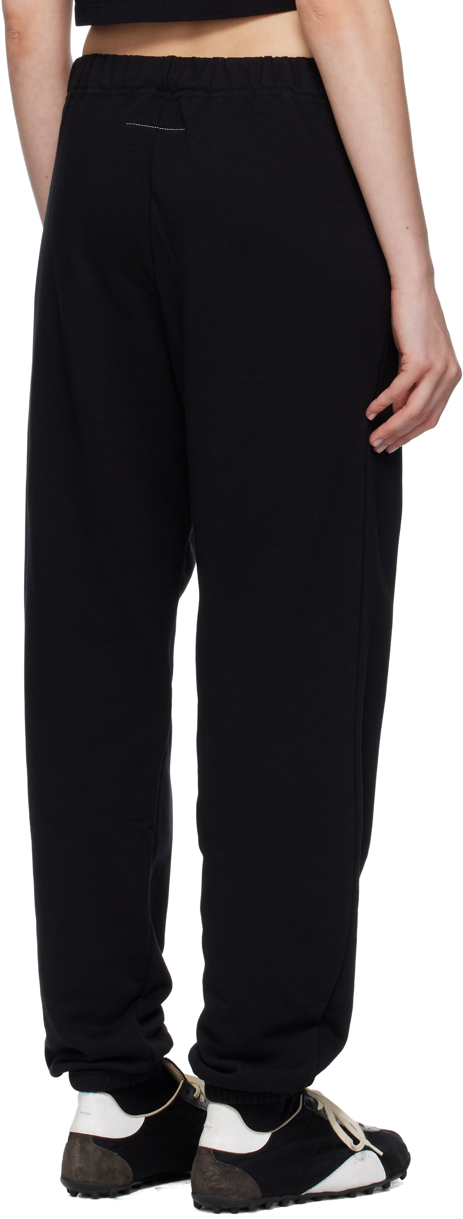 MM6 Maison Margiela 26SS スウェットパンツ S ブラック MM6 Maison Margiela: Black Logo Sweatpants | SSENSE