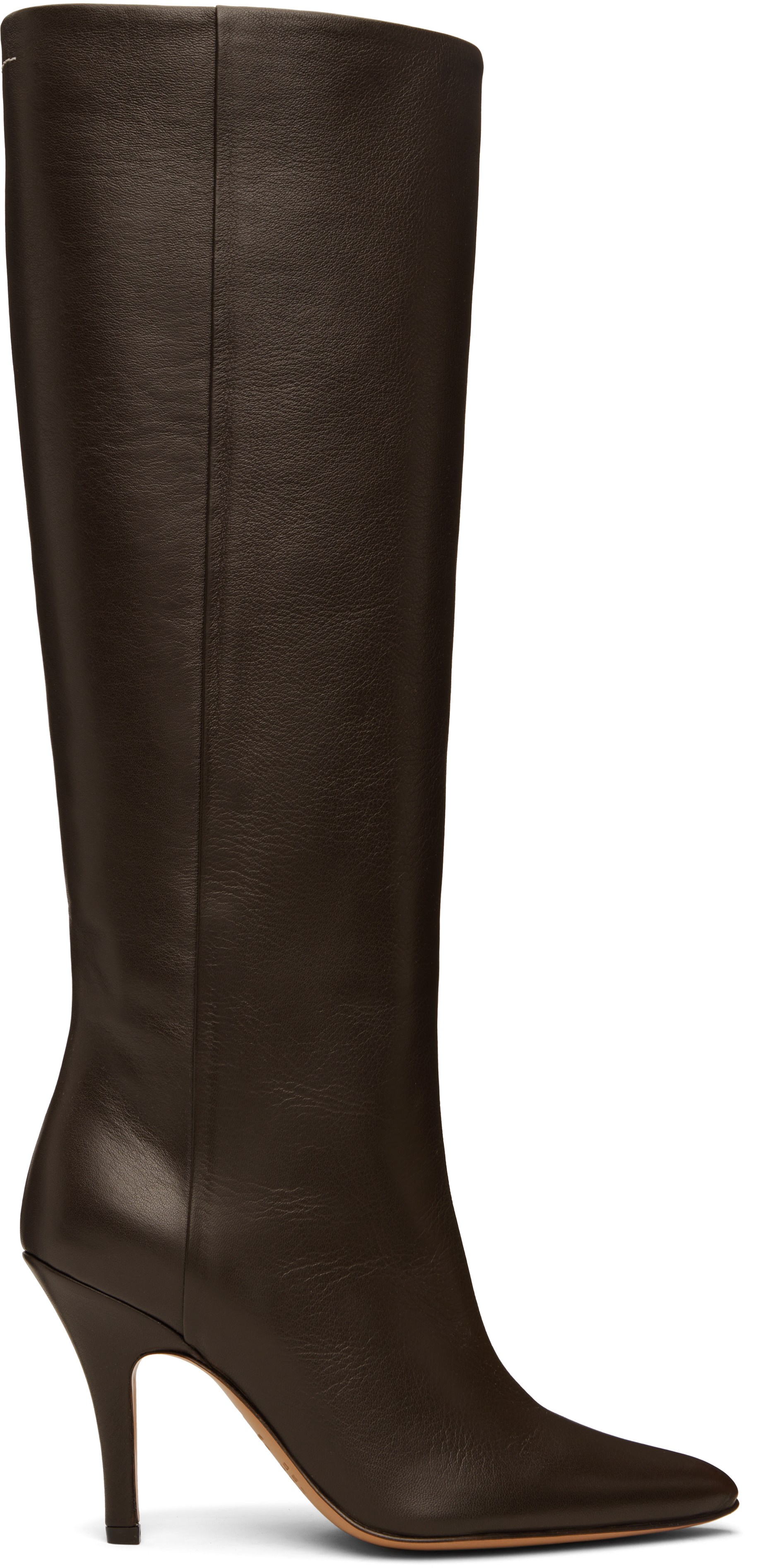 MM6 Maison Margiela: ブラウン Architype ロングブーツ | SSENSE 日本