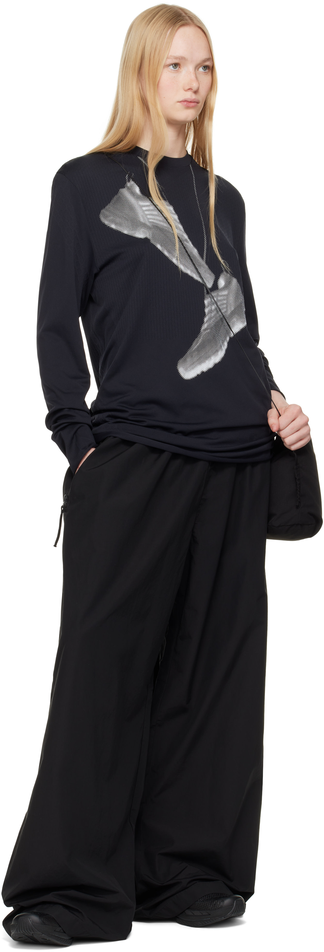 MM6 Maison Margiela: Black Salomon Edition Sneaker Print Sport T 