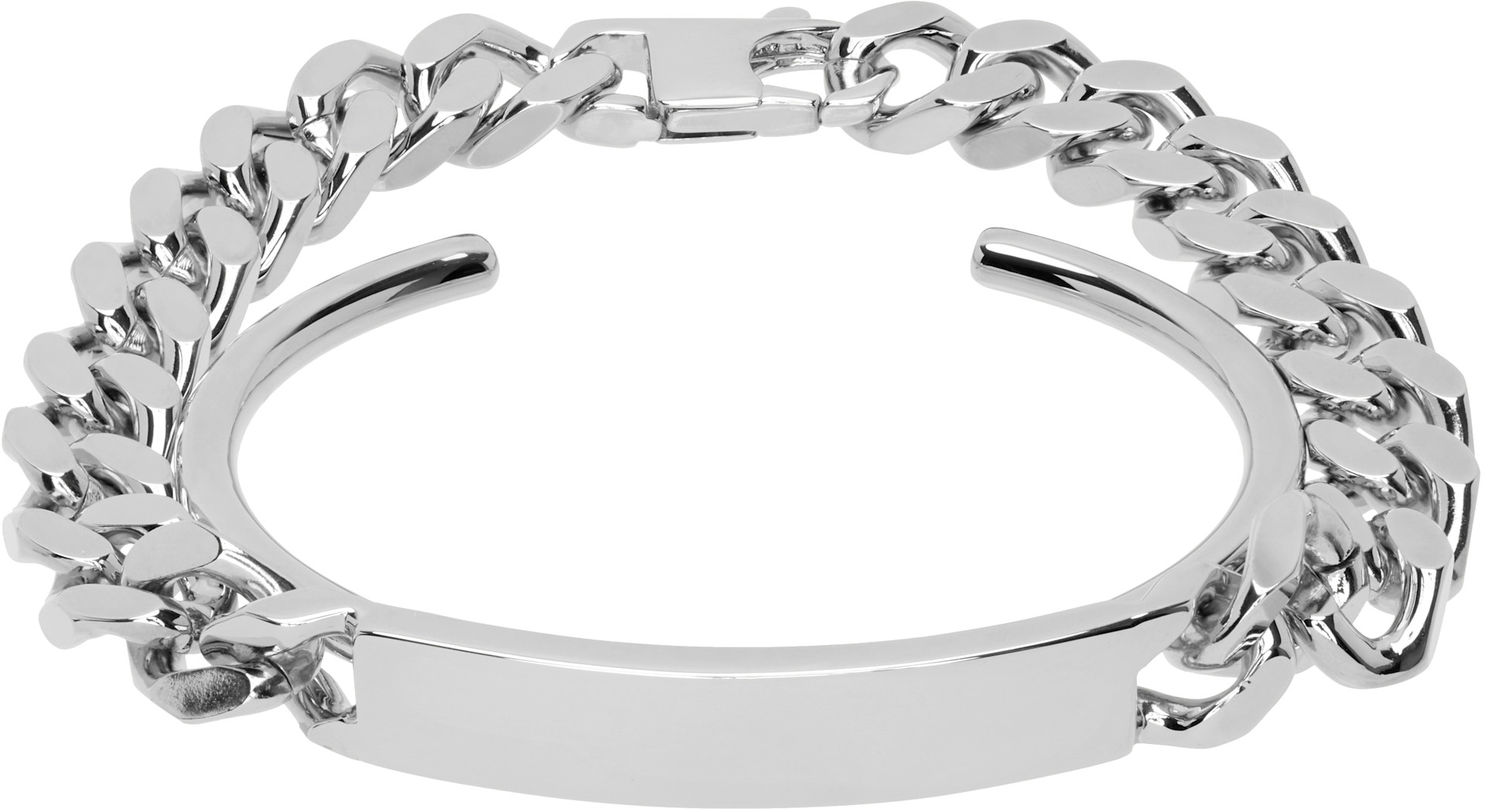 MM6 Maison Margiela: Logo Cuff Bracelet | SSENSE