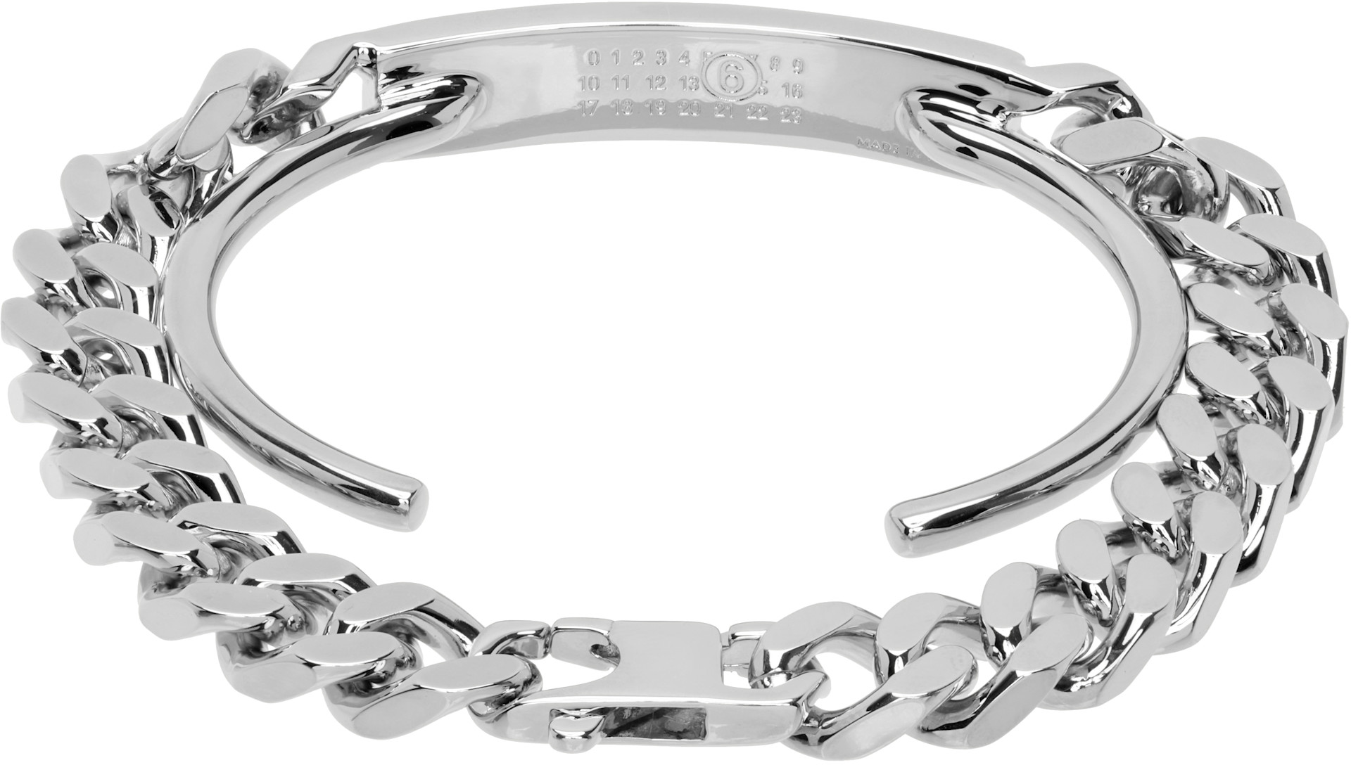 アクセサリー Maison Margiela MM6 Logo Cuff Bracelet MM6 Maison Margiela: Logo Cuff Bracelet | SSENSE Italy