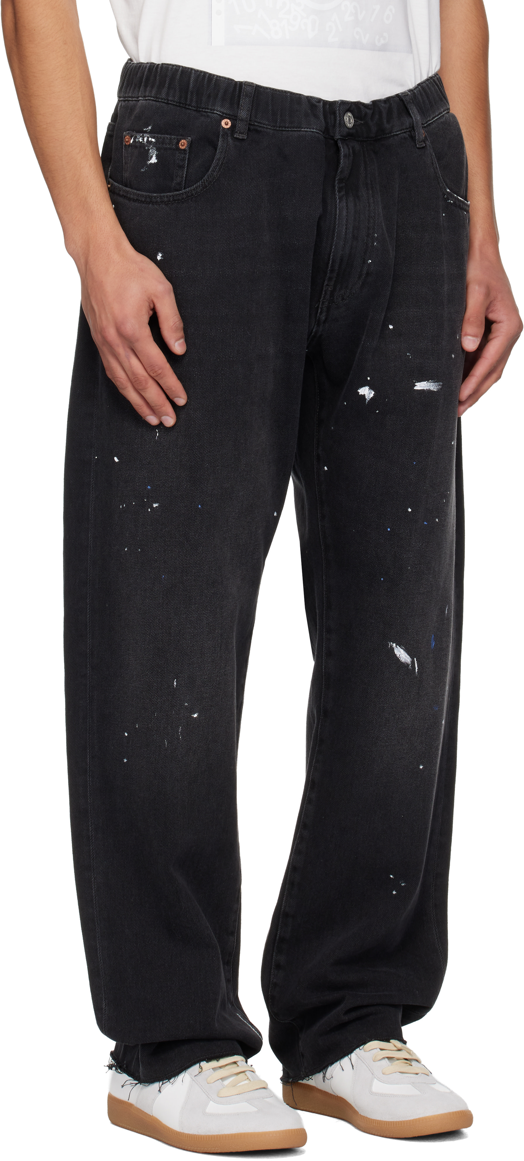 MM6 Maison Margiela: ブラック ストレートレッグ ジーンズ | SSENSE 日本