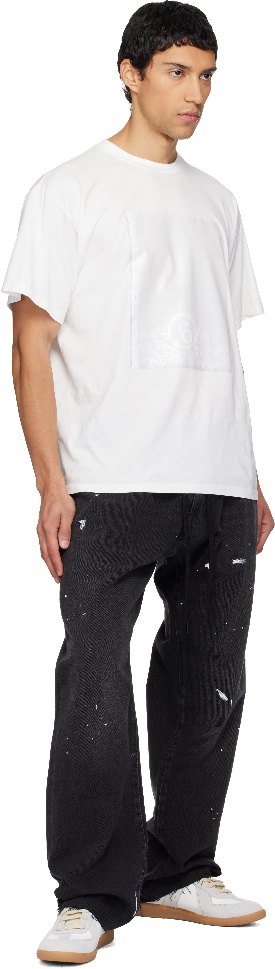 MM6 Maison Margiela: ブラック ストレートレッグ ジーンズ | SSENSE 日本