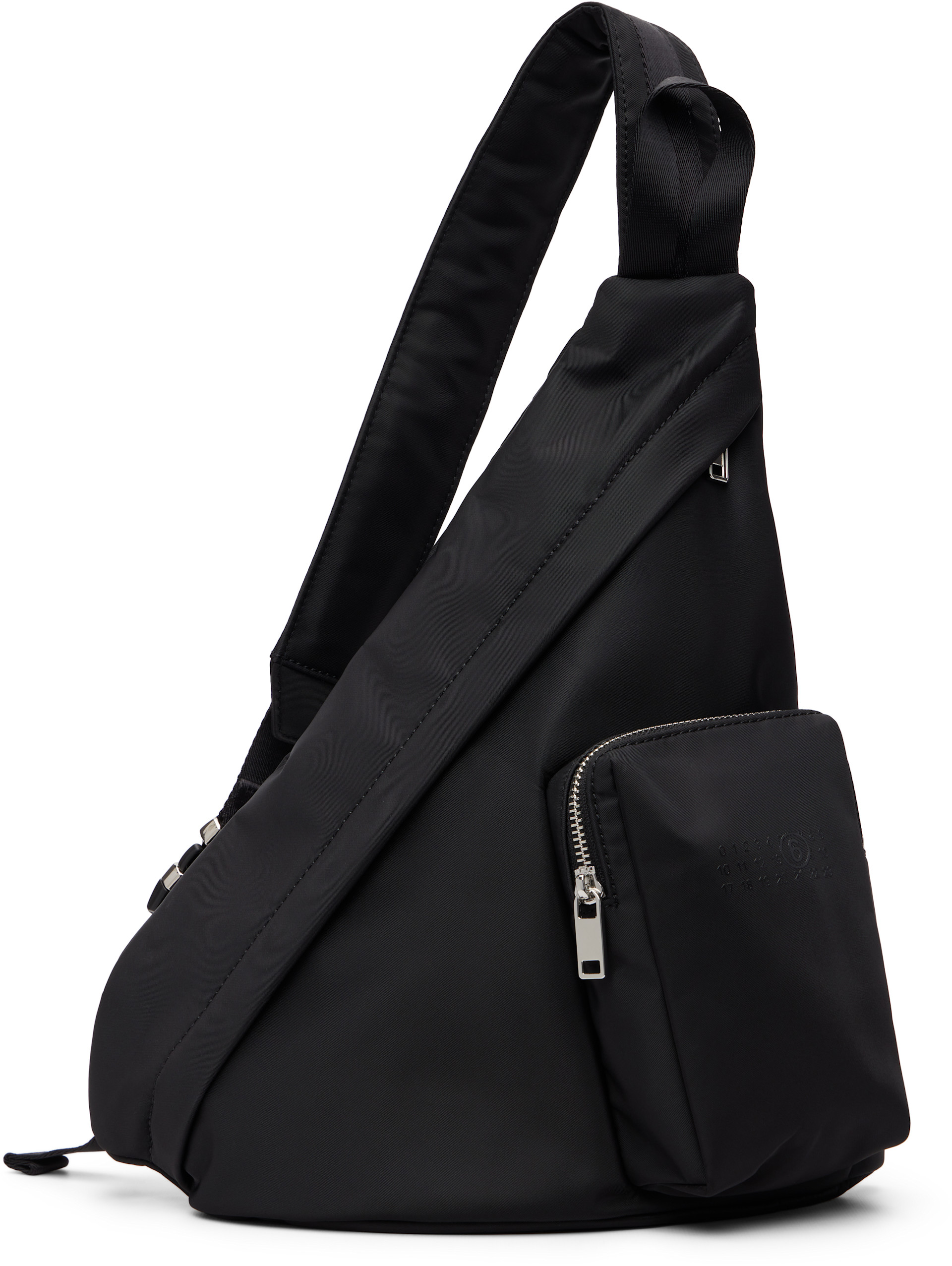 MM6 Maison Margiela - Kids Black Triangle Sling Backpack