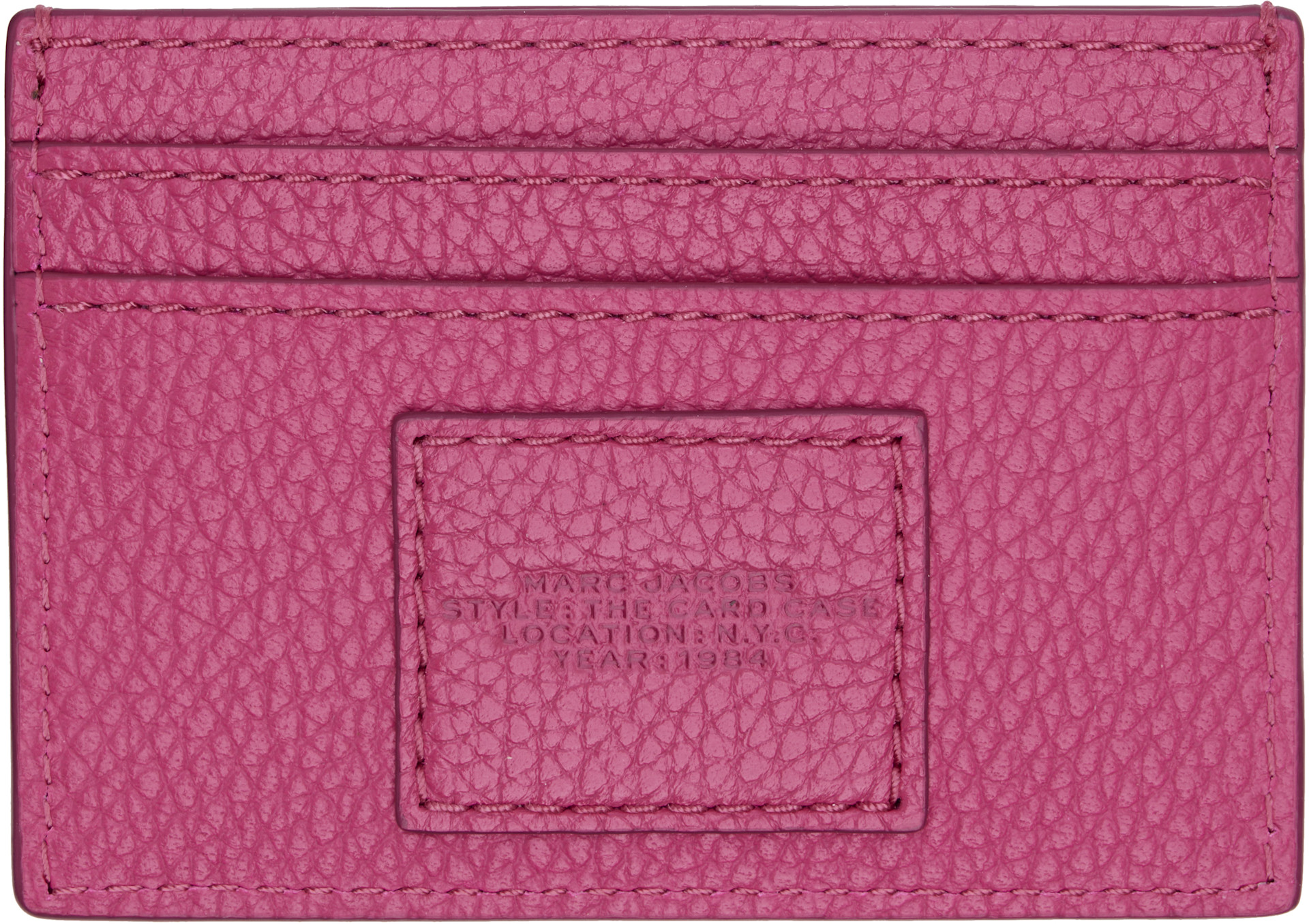 Marc Jacobs: Pink 'The Leather Card Case' Card Holder | SSENSE