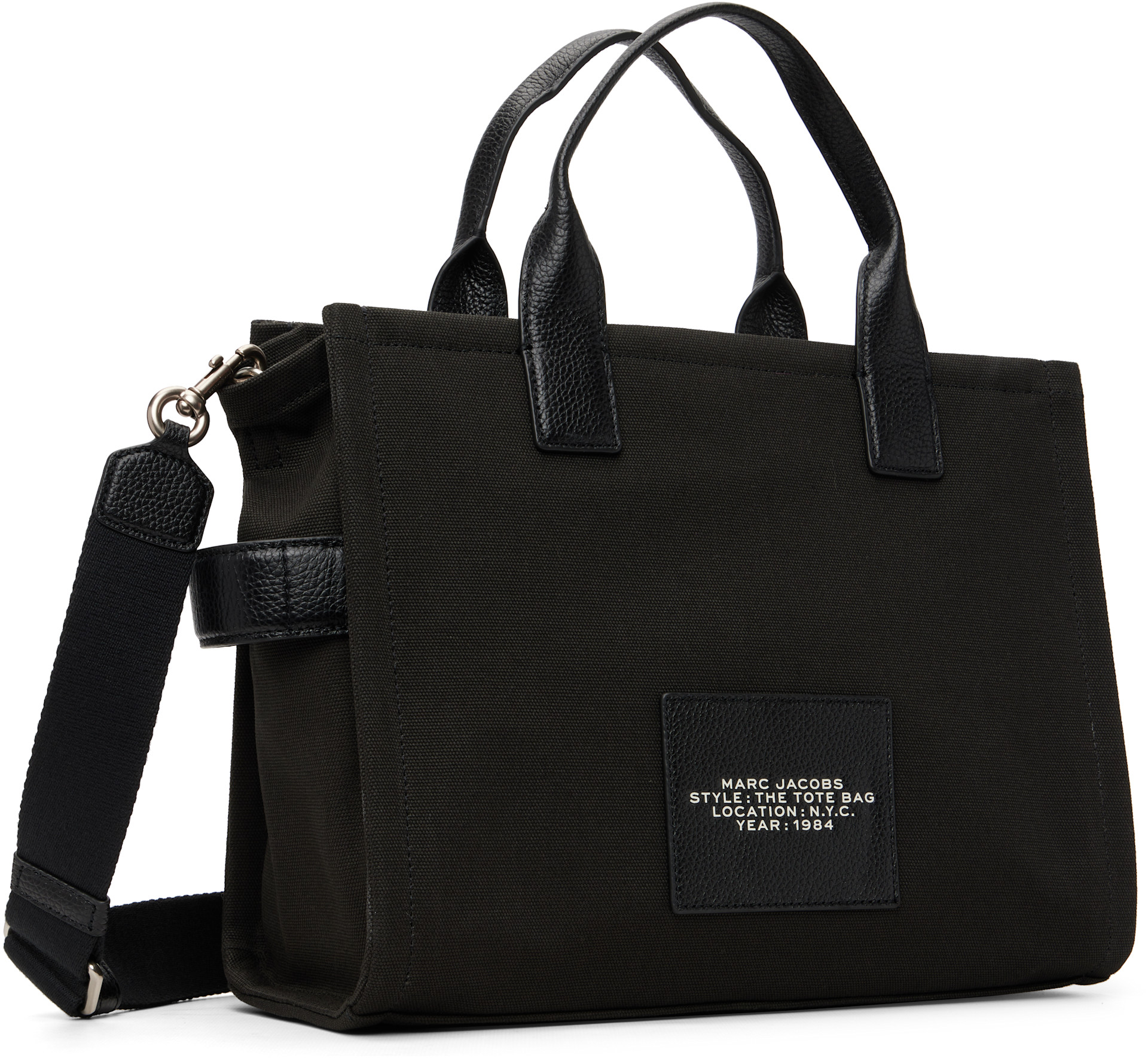 Marc Jacobs: Black 'The Cargo Canvas Medium' Tote | SSENSE Canada