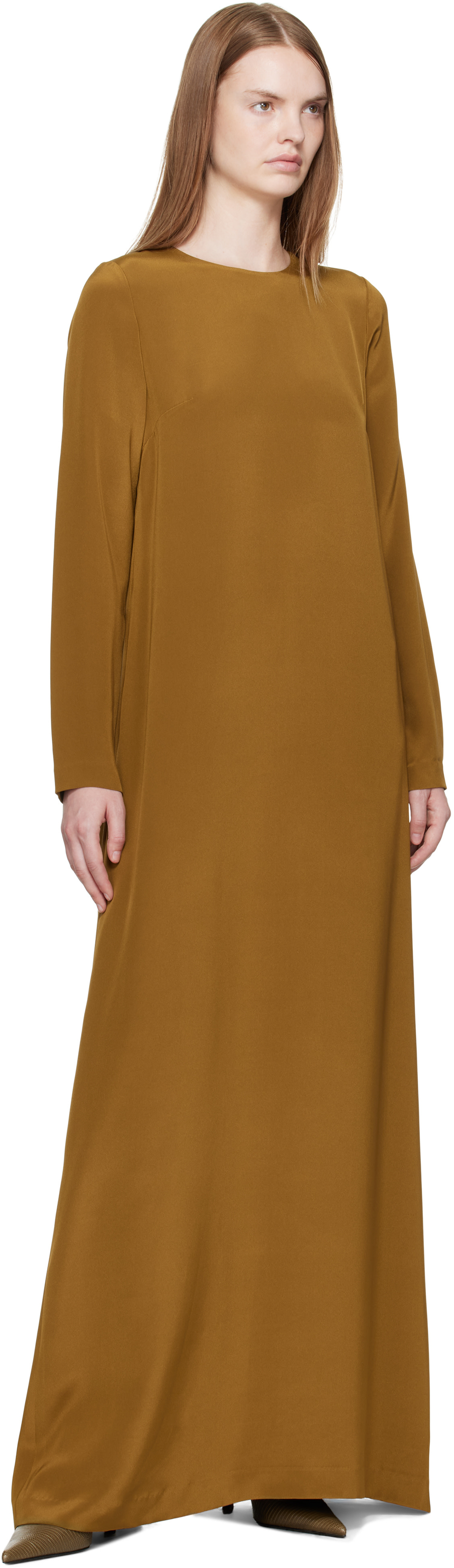 La Collection - Robe longue Beatrice brun clair