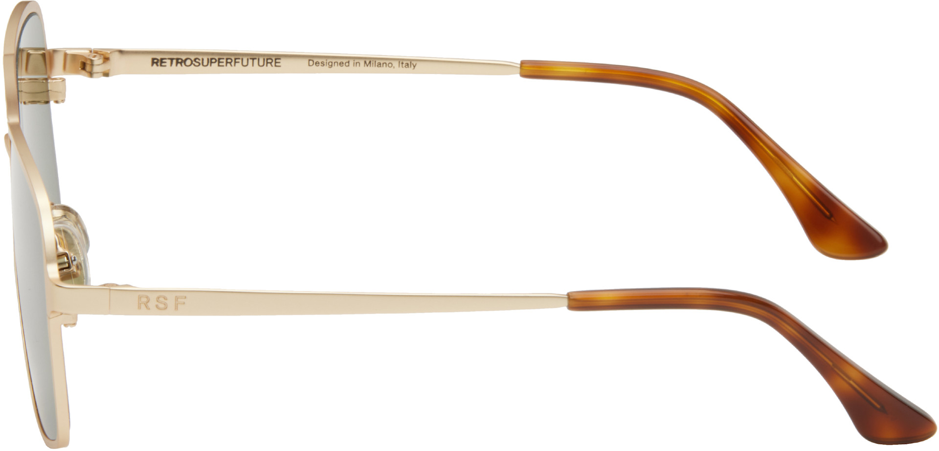 RETROSUPERFUTURE - Gold Spliff Sunglasses