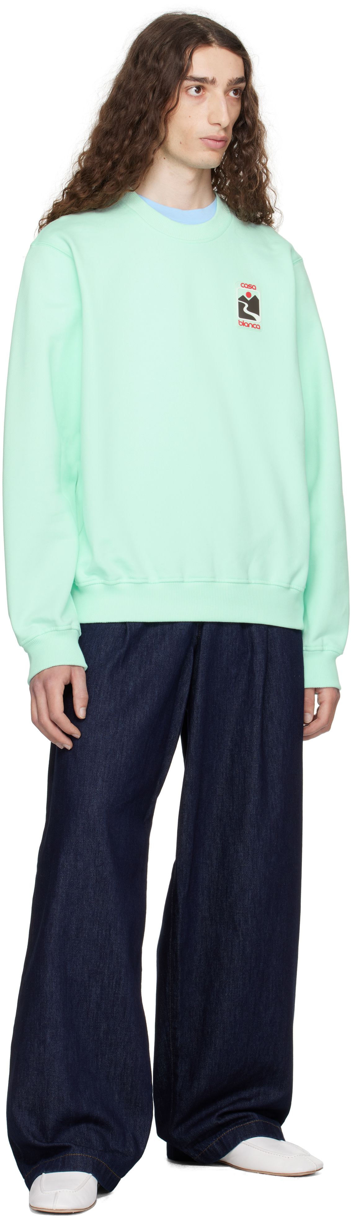 Casablanca: Green Sunset Valley Sweatshirt | SSENSE