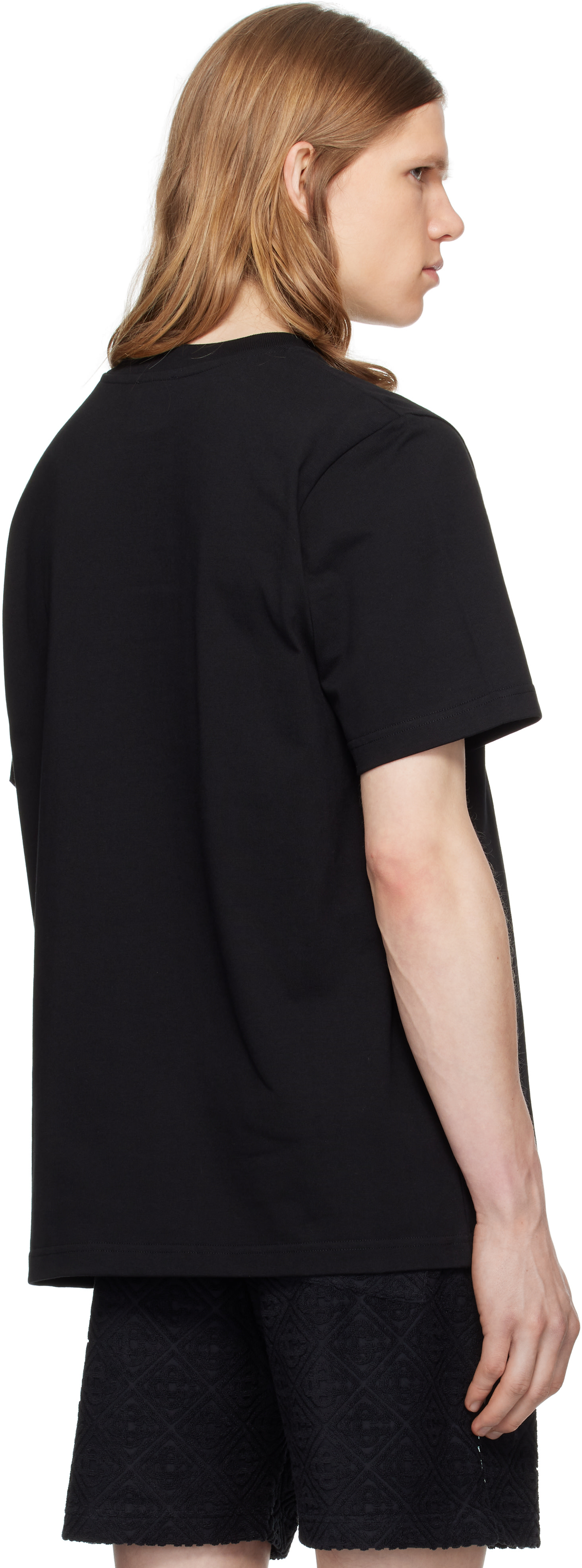 Casablanca: ブラック Mushroom Emblem Tシャツ | SSENSE 日本