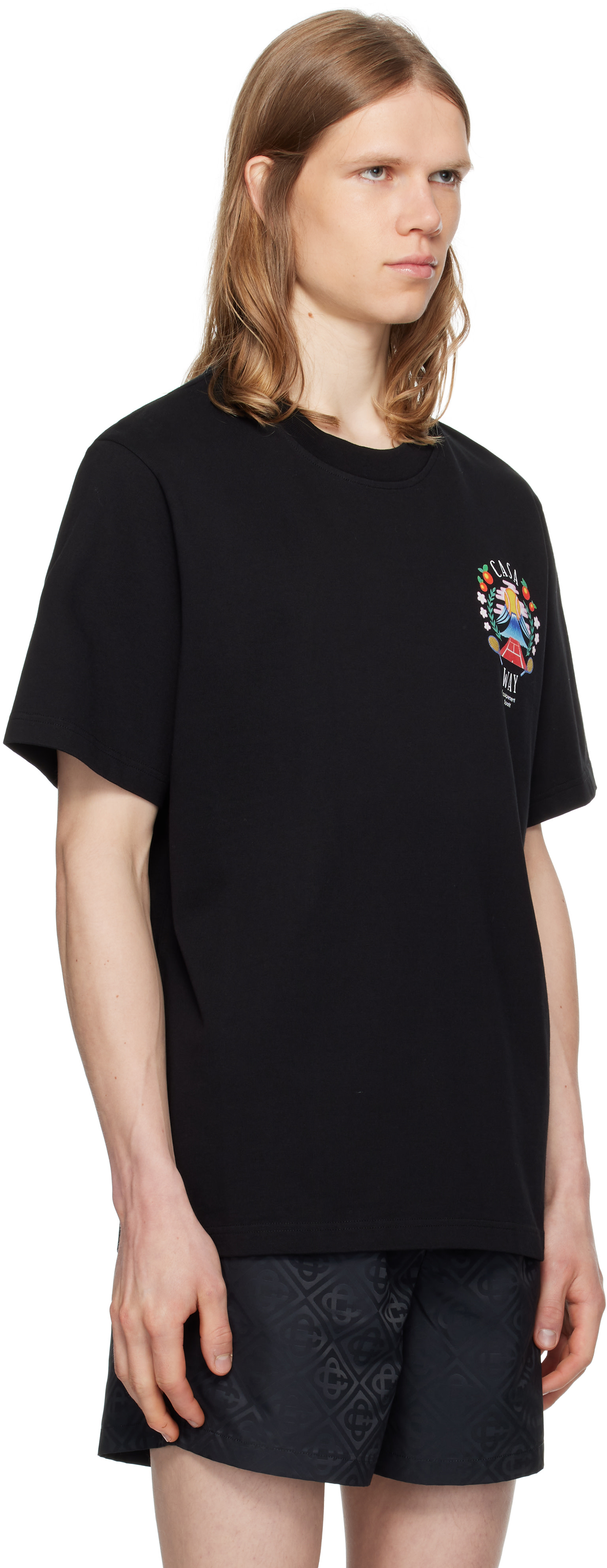 Casablanca: Black 'Casa Way' Mountain T-shirt | SSENSE