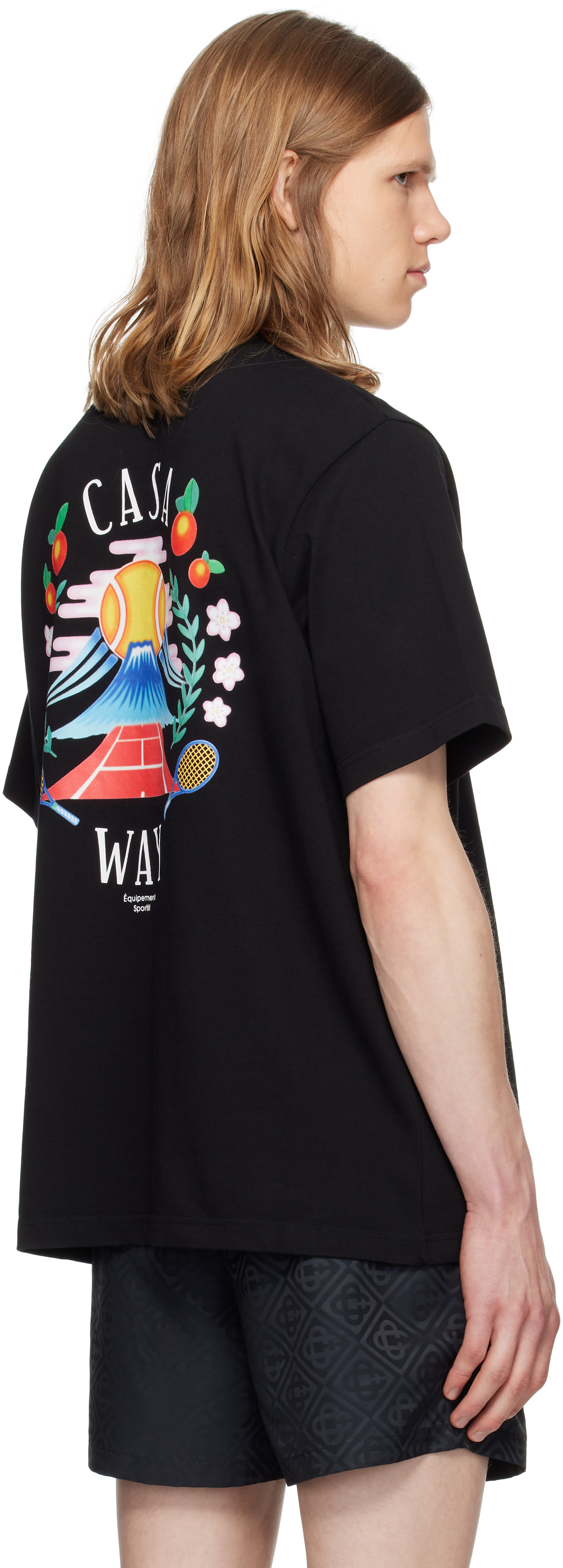 Casablanca: Black 'Casa Way' Mountain T-shirt | SSENSE