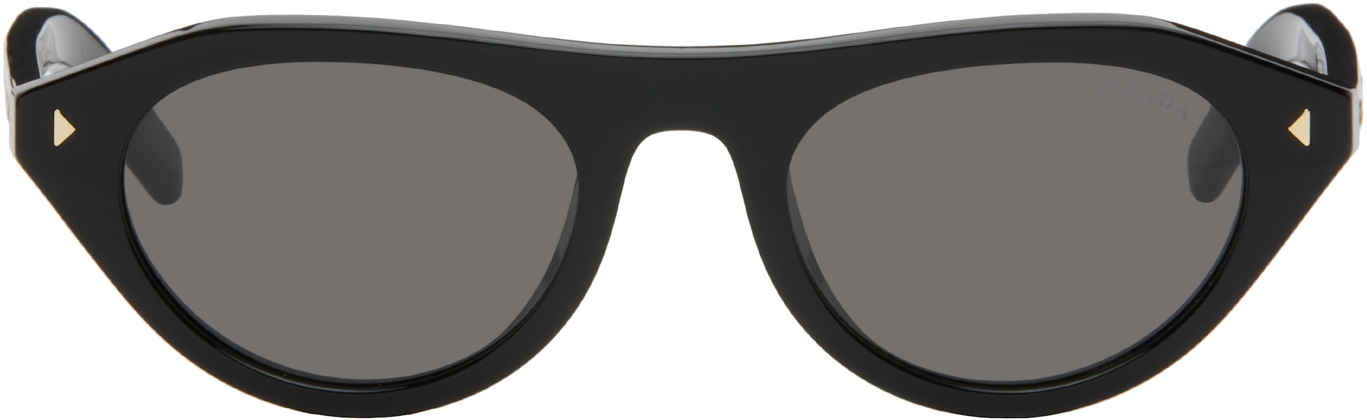 Prada Eyewear: Black Iconic Metal Plaque Sunglasses | SSENSE 