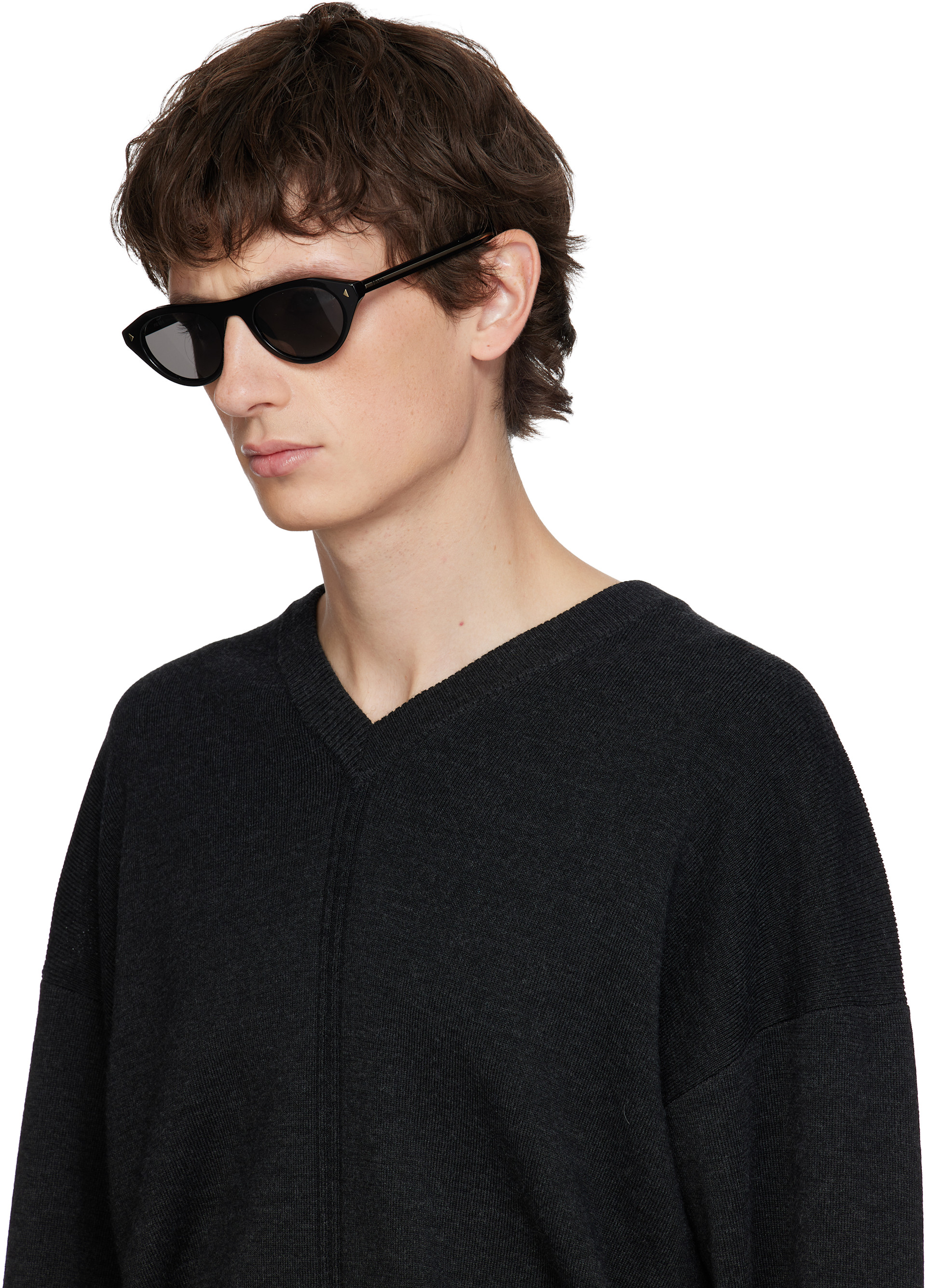Prada Eyewear: Black Iconic Metal Plaque Sunglasses | SSENSE 