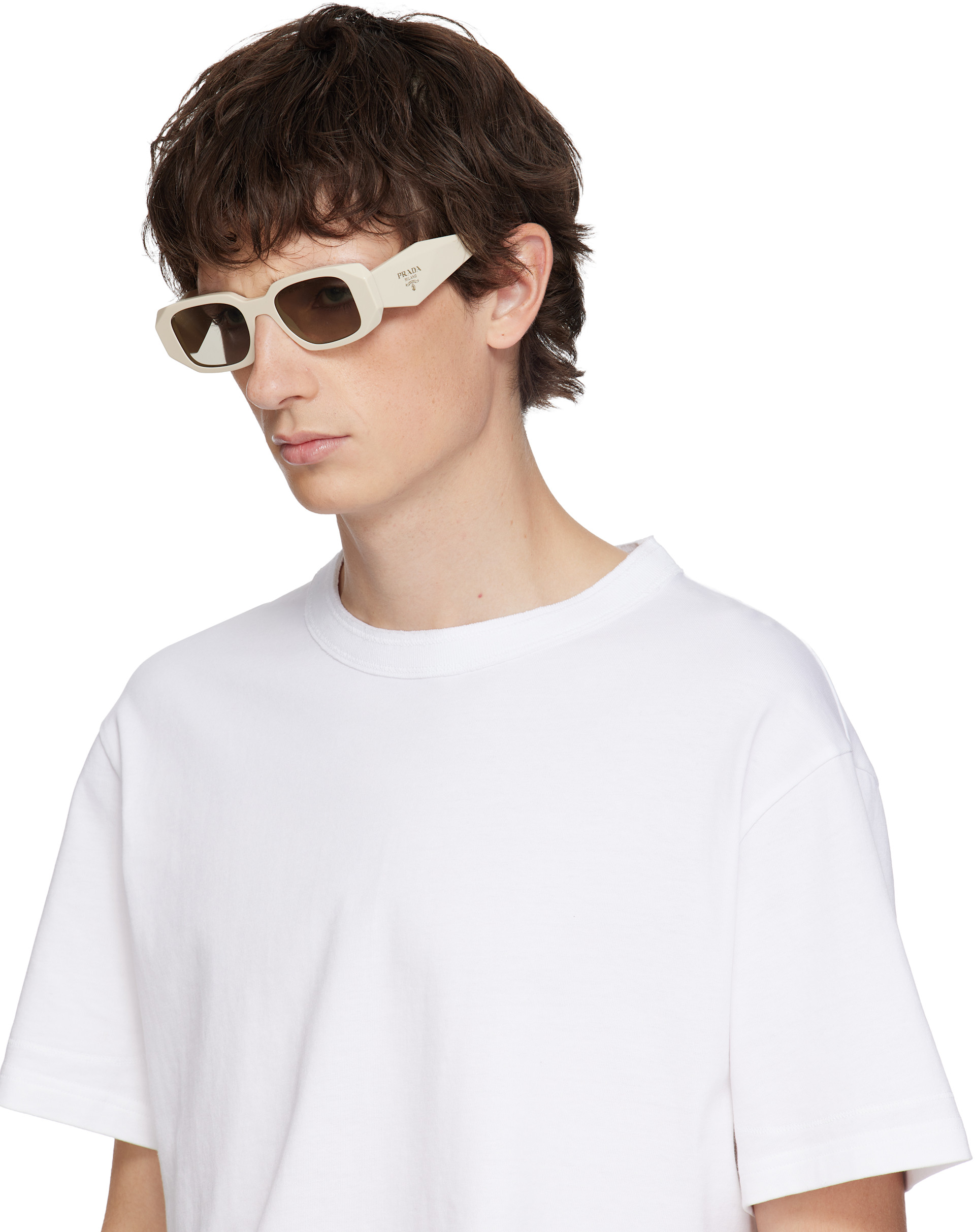 Prada Eyewear - 베이지 프라다 심볼 선글라스
