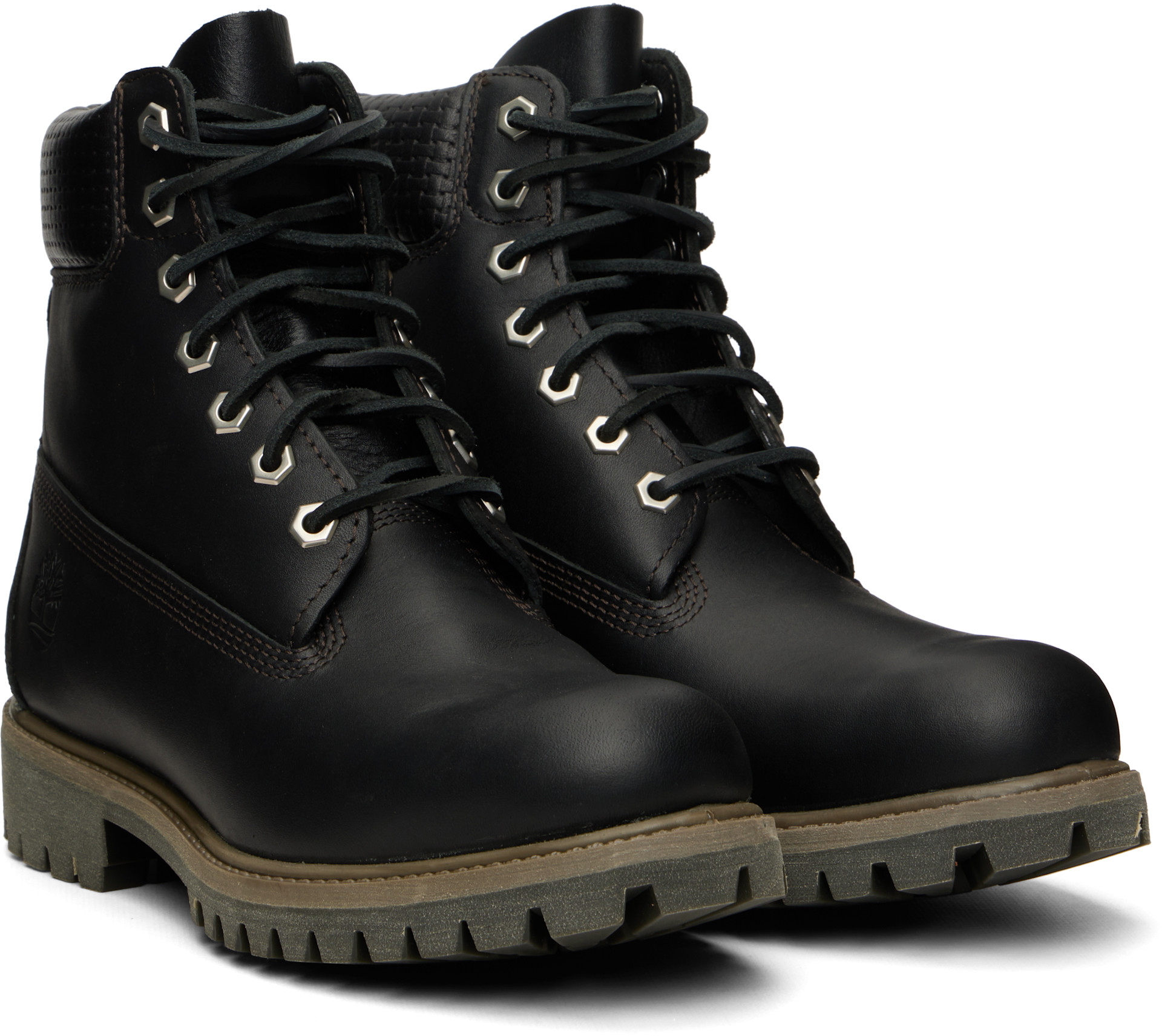 Timberland: Black 'Timberland Premium' 6-Inch Waterproof Boots
