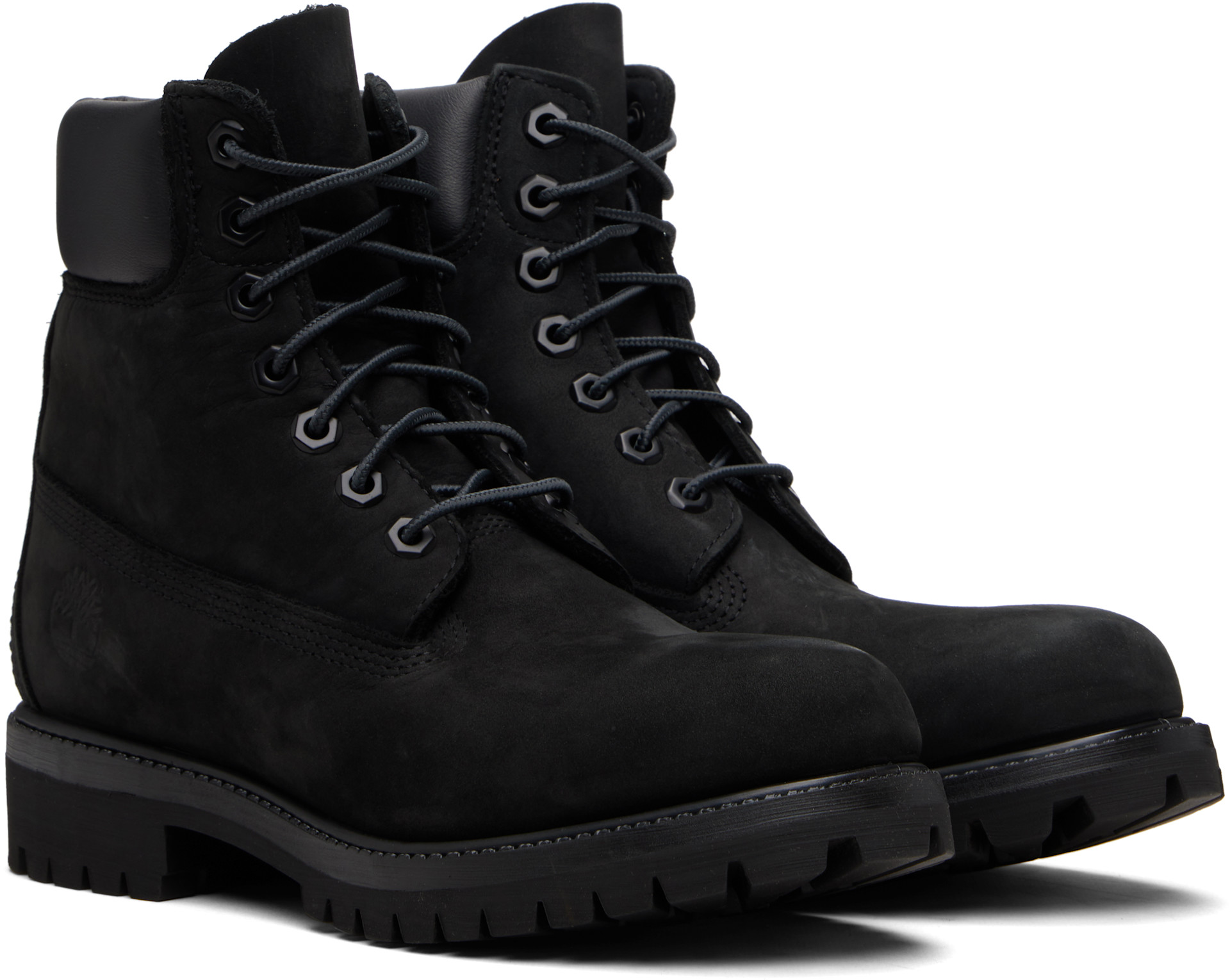 Timberland: Black 'Timberland Premium' 6-Inch Waterproof Boot | SSENSE