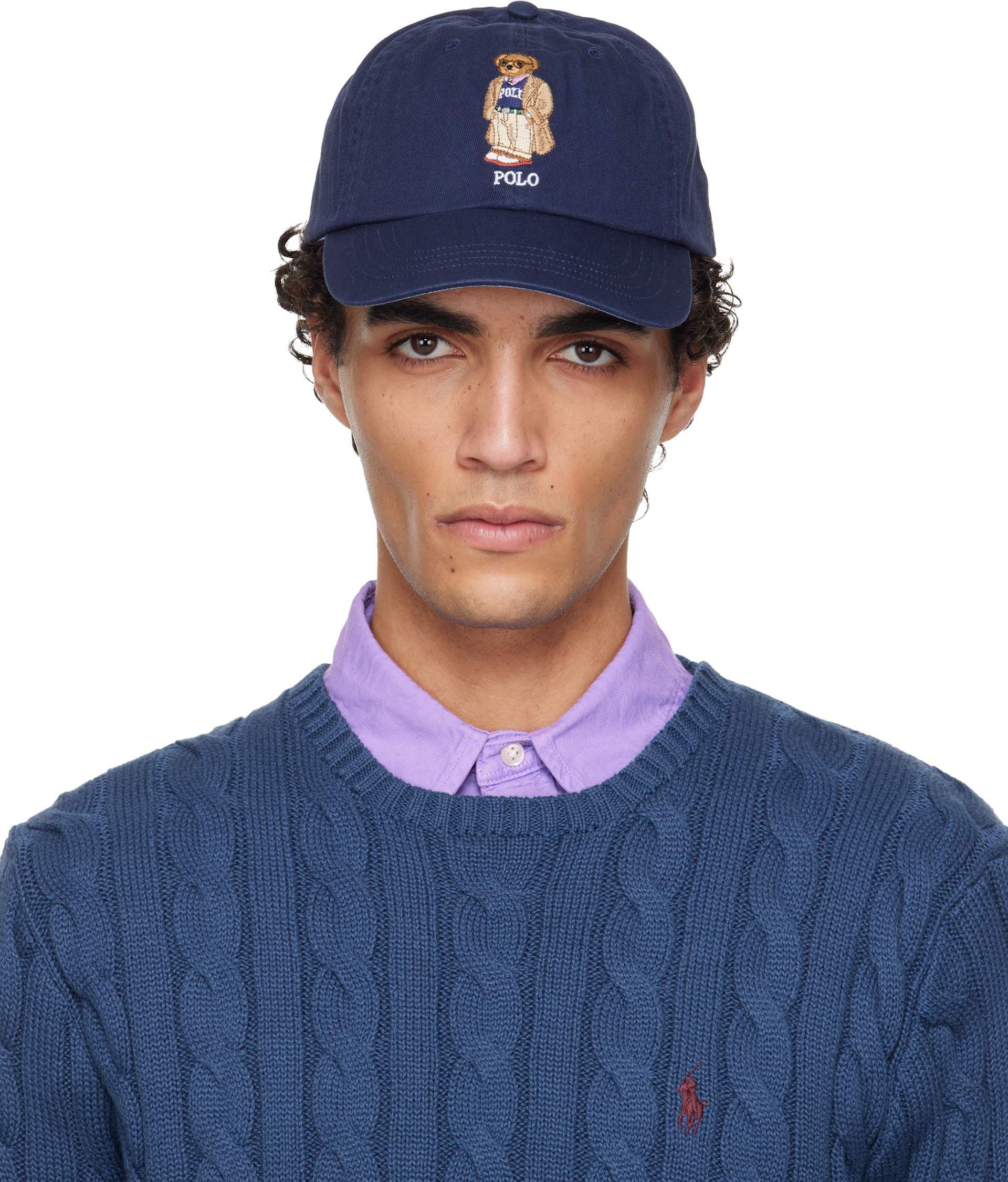 Polo Ralph Lauren: ネイビー Polo Bear ツイル ベースボールキャップ