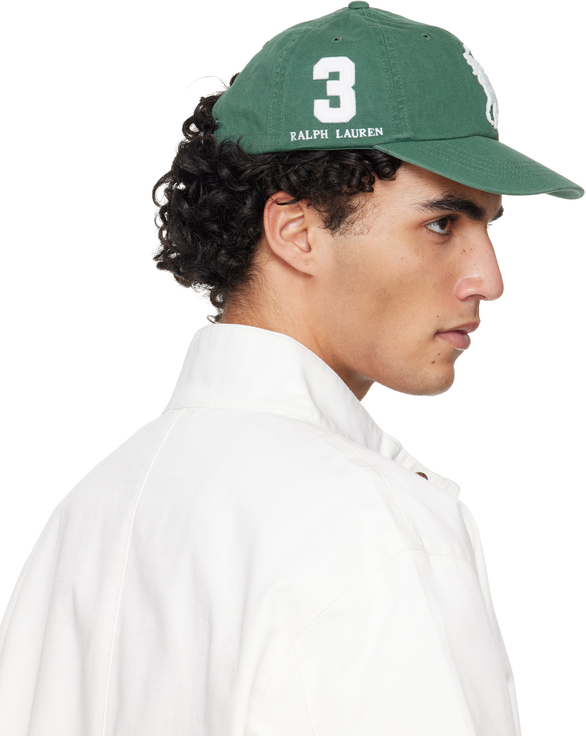 Polo Ralph Lauren: グリーン Big Pony ツイル ベースボールキャップ