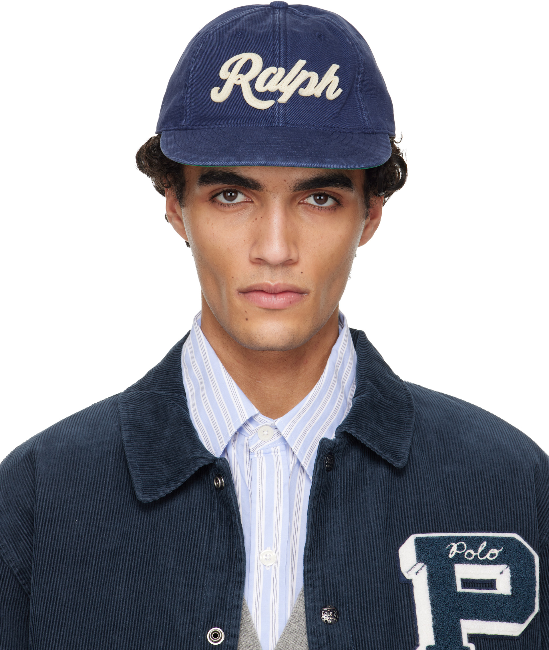 Polo Ralph Lauren: Navy 'The Ralph' Logo Twill Ball Cap | SSENSE