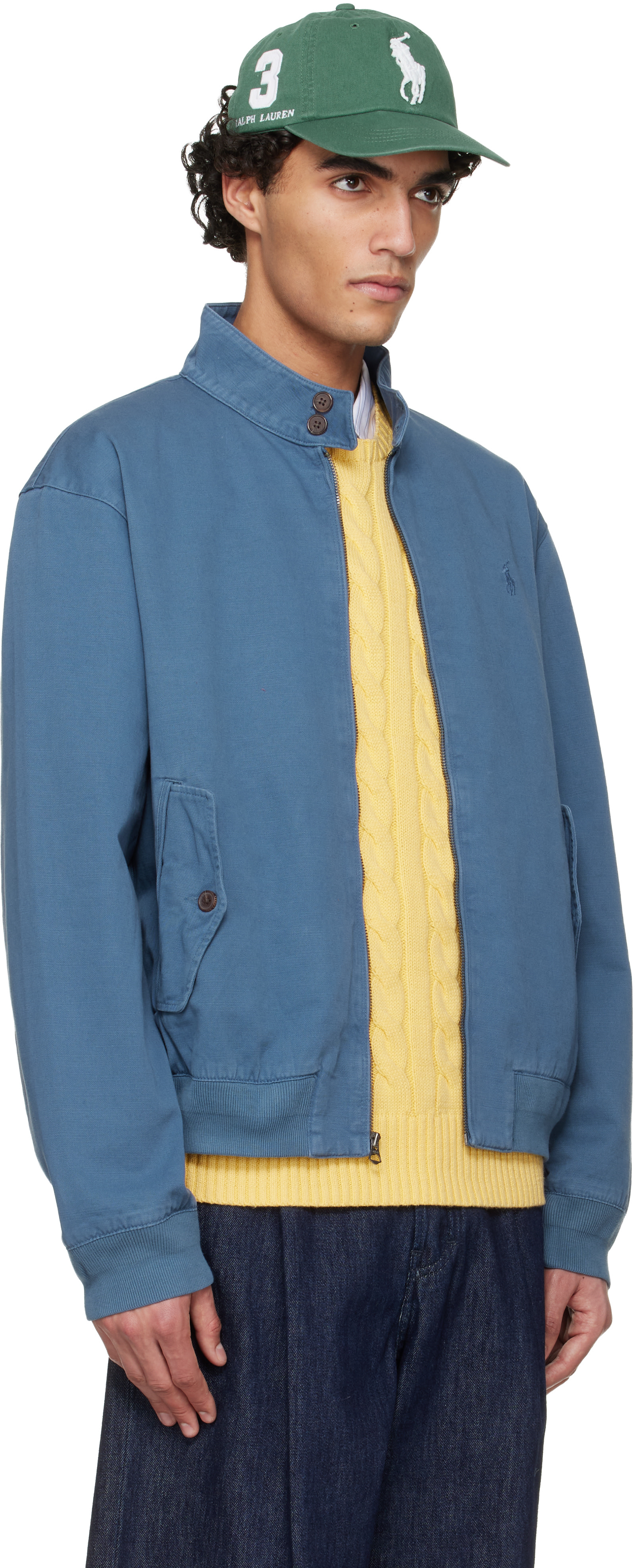 Polo Ralph Lauren: Blue 'The Bedford Twill' Jacket | SSENSE