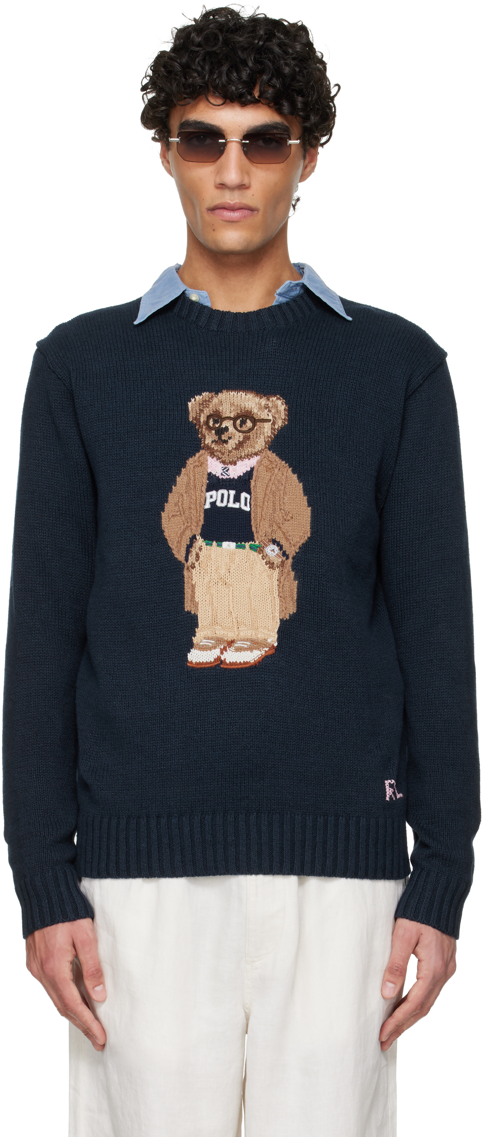 POLO RALPH LAUREN ポロベアセーター ネイビー　160㎝ Polo Ralph Lauren: ネイビー 'Polo Bear' セーター | SSENSE 日本