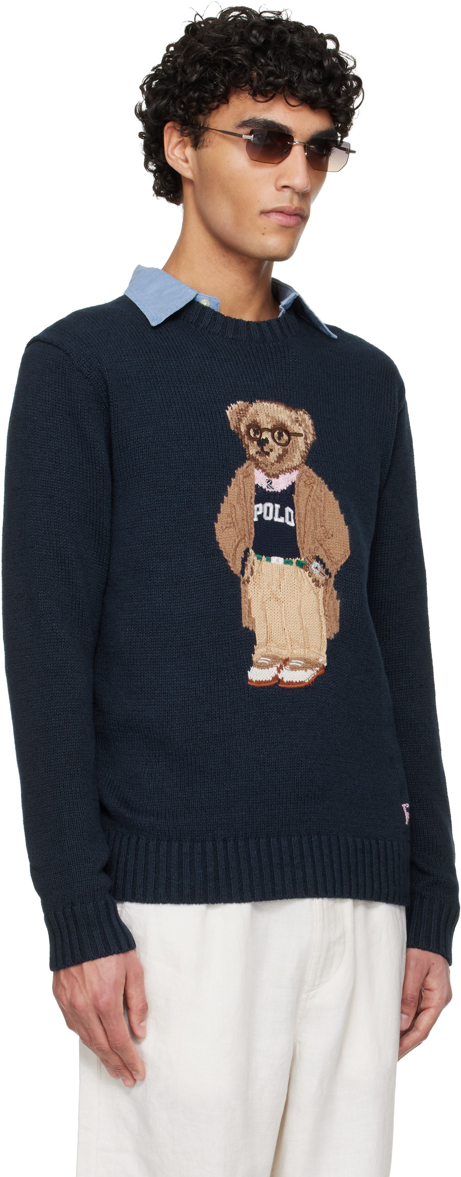 90s POLO Ralph Lauren polo bear スウェット 紺M Polo Ralph Lauren: Navy 'Polo Bear' Sweater | SSENSE United Kingdom