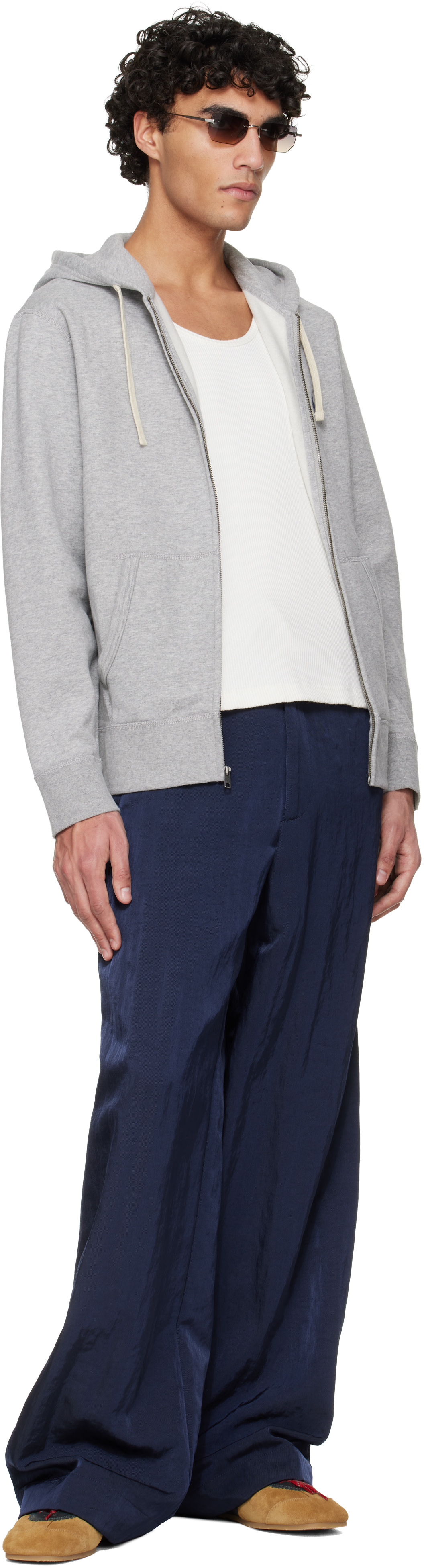 Polo Ralph Lauren: Gray Fleece Full-Zip Hoodie | SSENSE
