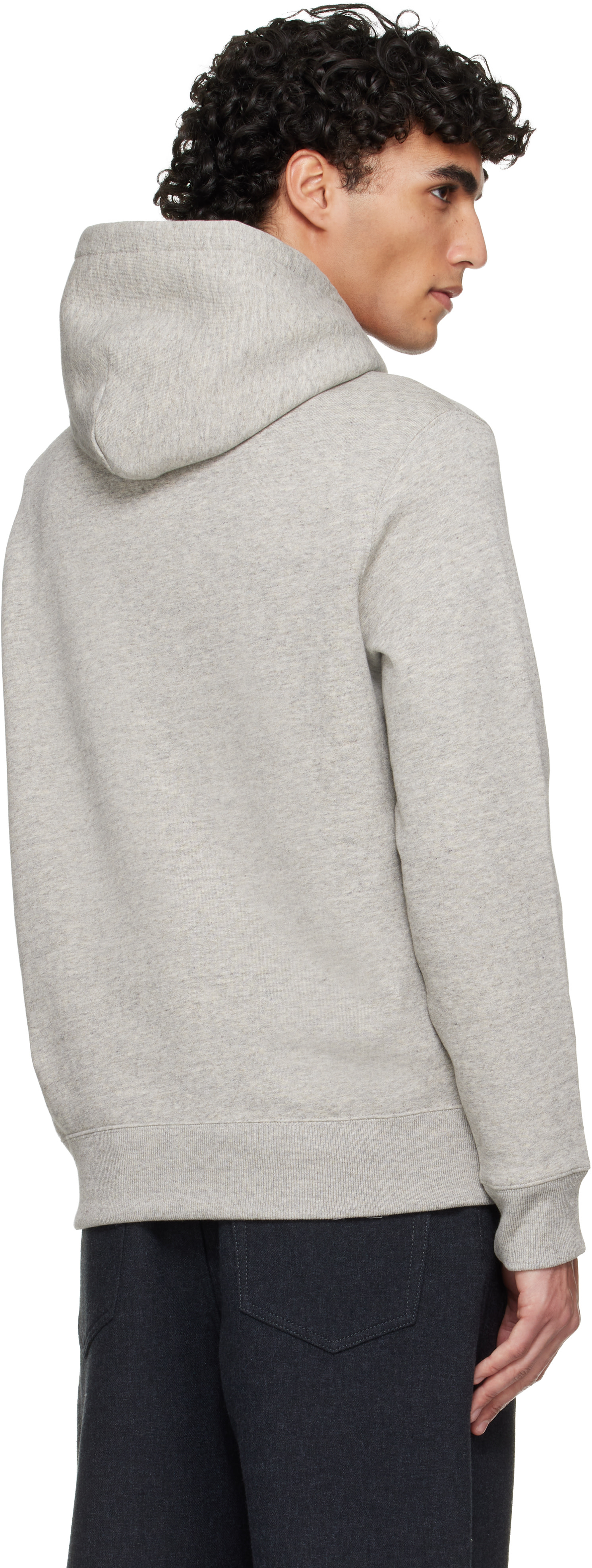 Polo Ralph Lauren: Gray 'Polo Bear' Fleece Hoodie | SSENSE
