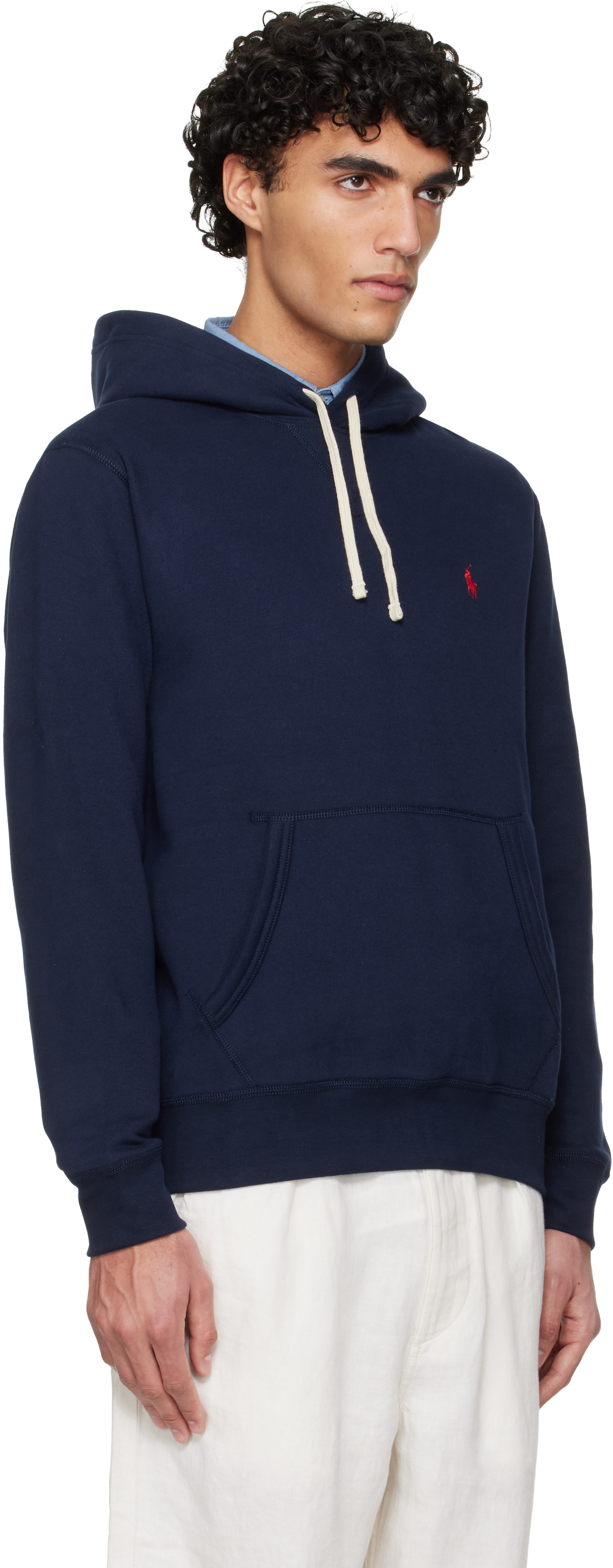 Polo Ralph Lauren: ネイビー 'The RL' フリース フーディ | SSENSE 日本