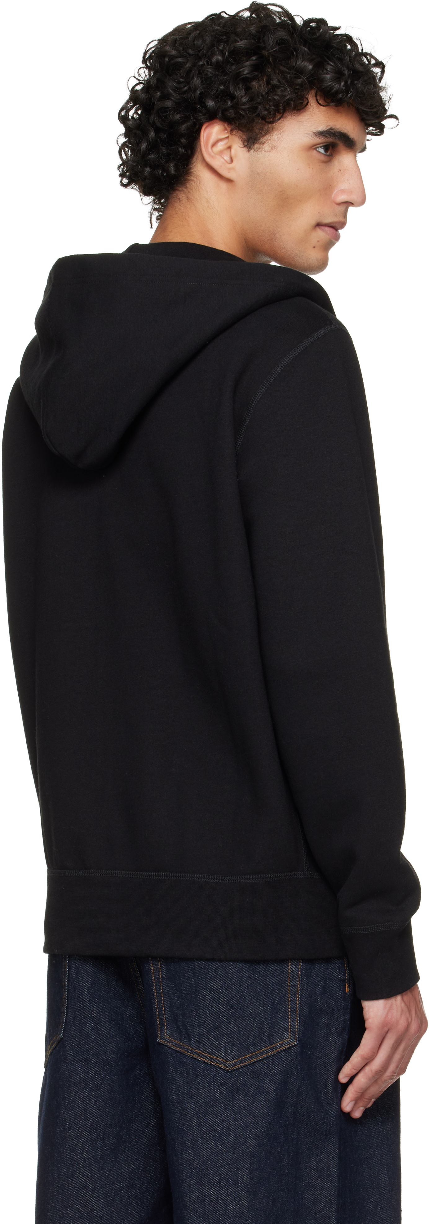 Polo Ralph Lauren: Black Fleece Full-Zip Hoodie | SSENSE