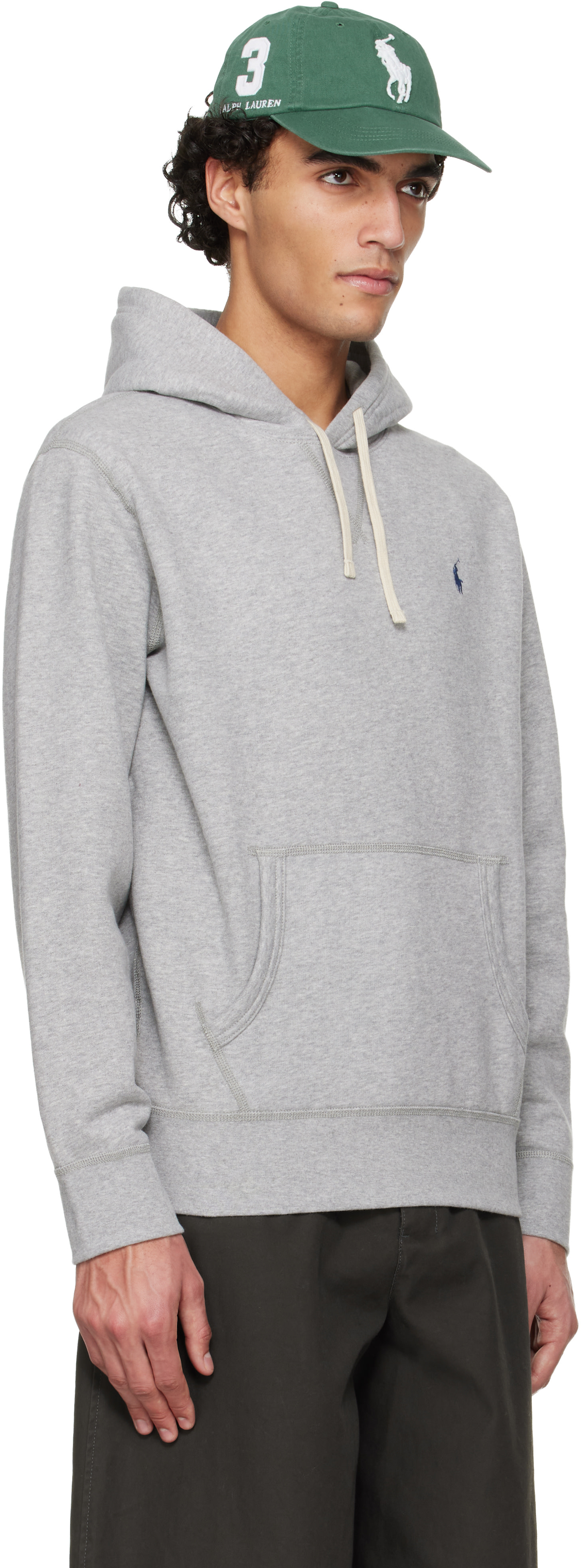 Polo Ralph Lauren: Gray 'The RL' Fleece Hoodie | SSENSE
