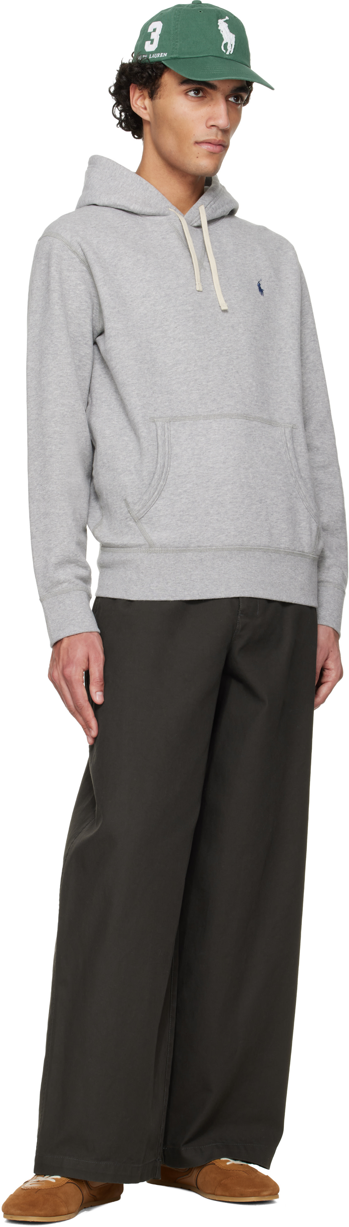Polo Ralph Lauren: Gray 'The RL' Fleece Hoodie | SSENSE Polo Ralph Lauren: Gray 'The RL' Fleece Hoodie | SSENSE