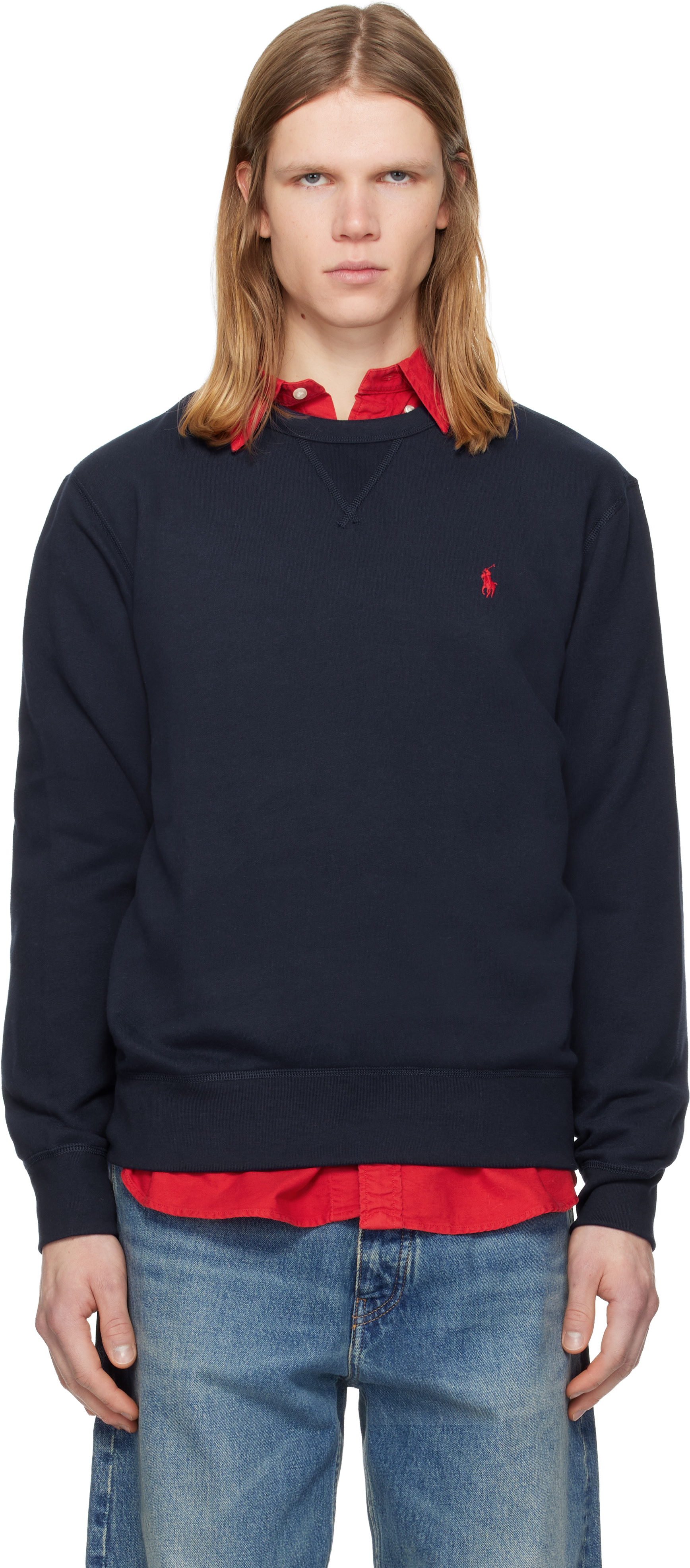 Polo Ralph Lauren: ネイビー 'The RL Fleece' スウェットシャツ