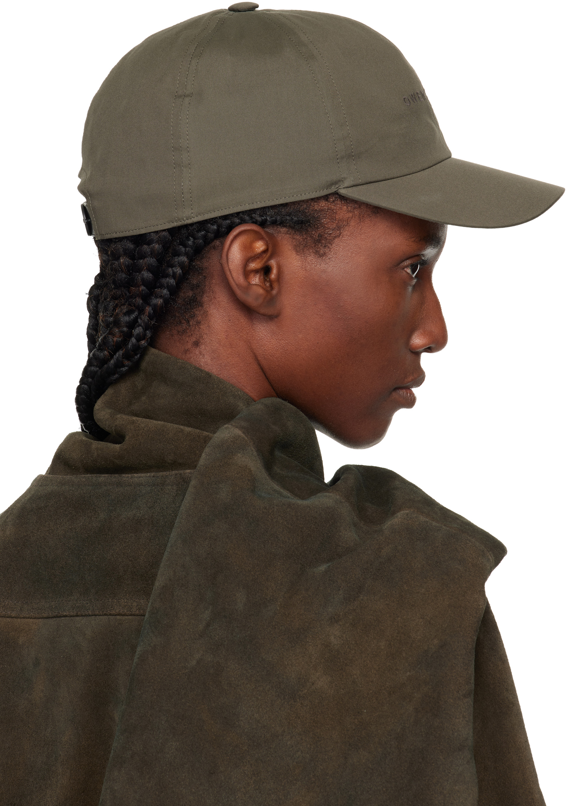 Rick Owens: Khaki Concordians Owenscorp Embroidered Cap | SSENSE